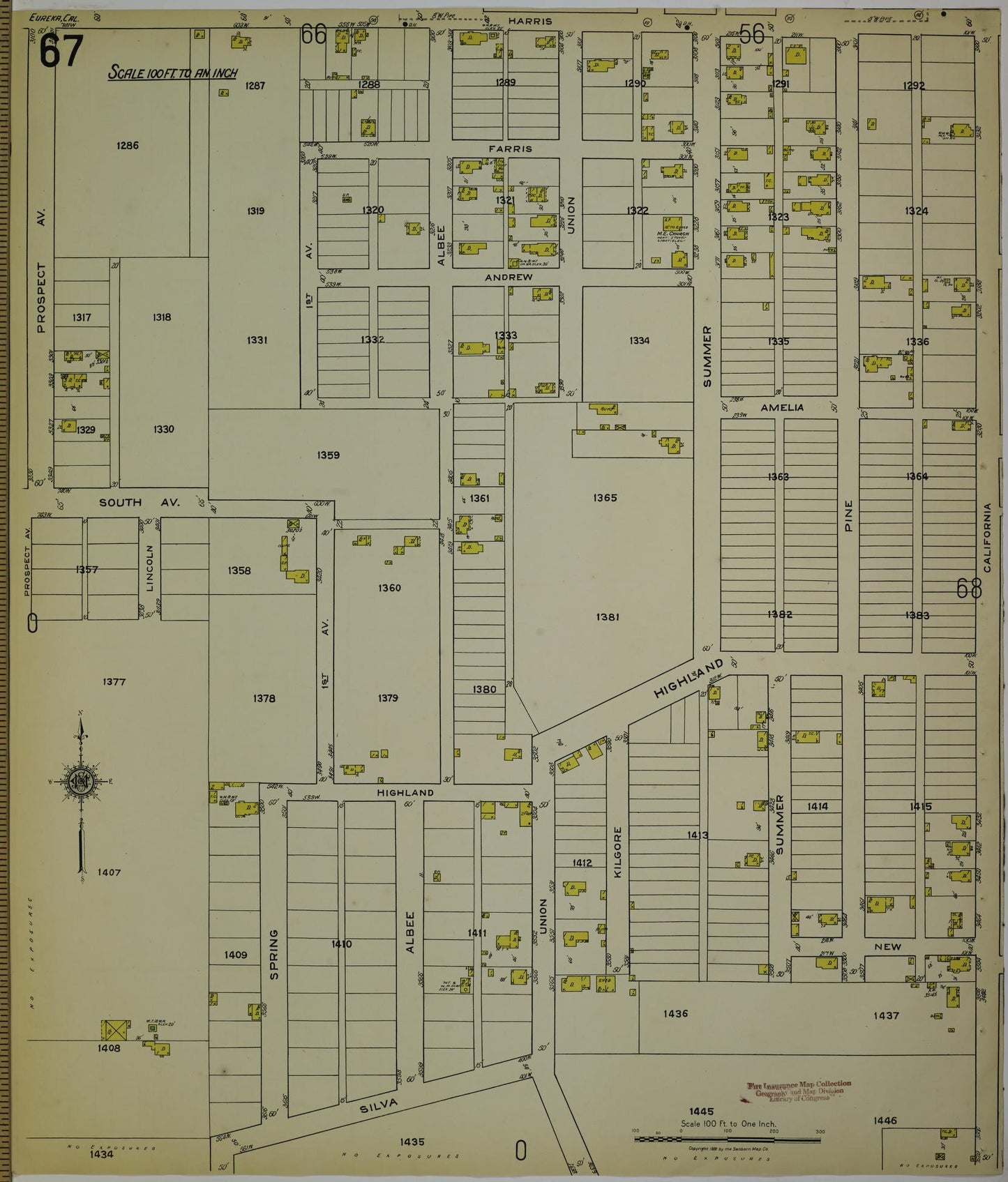 Eureka, Humboldt County, California (1920), Sheet #0067