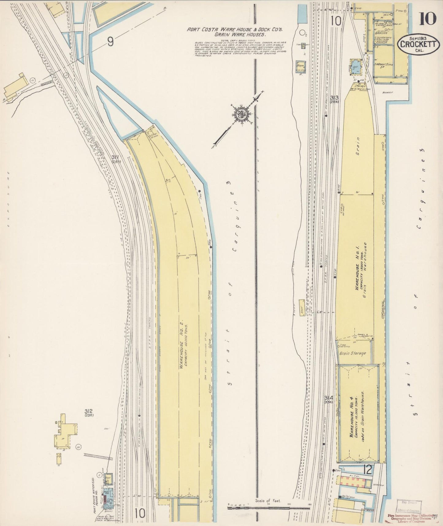 Sanborn Fire Insurance Map from Crockett, Contra Costa County, California (1913), Sheet #0010 - Historic Sanborn Fire Insurance Map Print, vintage old map wall art, antique decor, genealogy gift, California California map