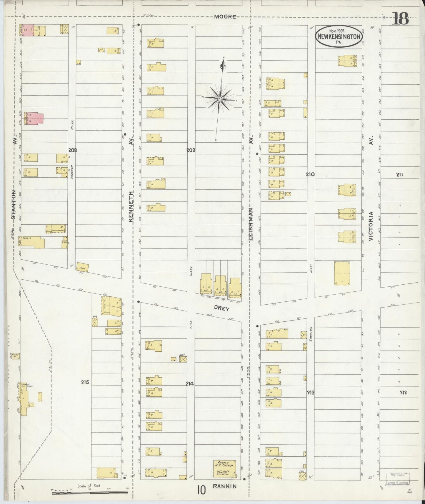 Sanborn Fire Insurance Map from New Kensington, Westmoreland County, Pennsylvania (1905), Sheet #0018 - Complete Map Set gallery image, historic Sanborn map, vintage wall art, Pennsylvania Pennsylvania