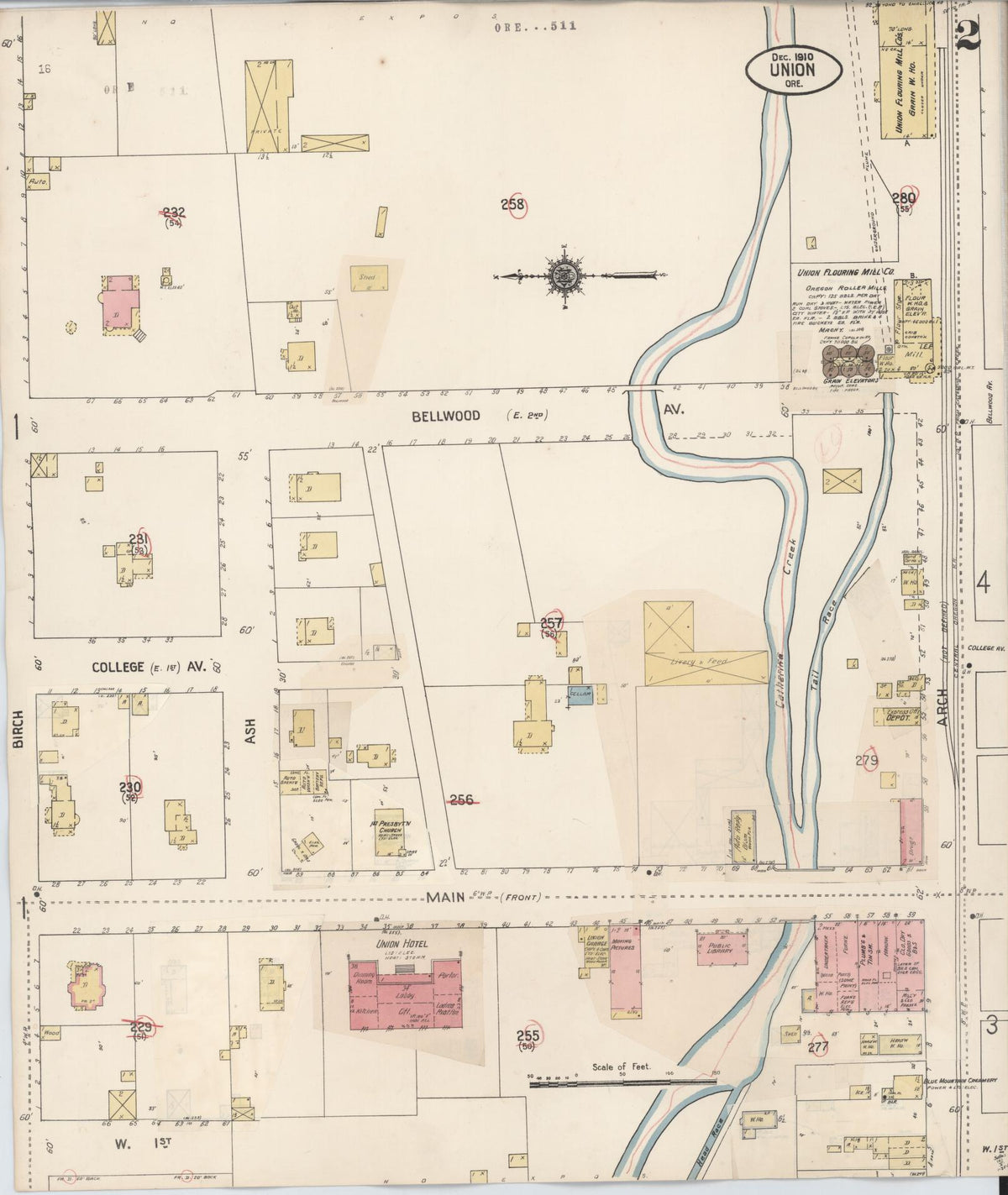 Sanborn Fire Insurance Map from Union, Union County, Oregon (1930), Sheet #0002 - Historic Sanborn Fire Insurance Map Print, vintage old map wall art, antique decor, genealogy gift, Oregon Oregon map