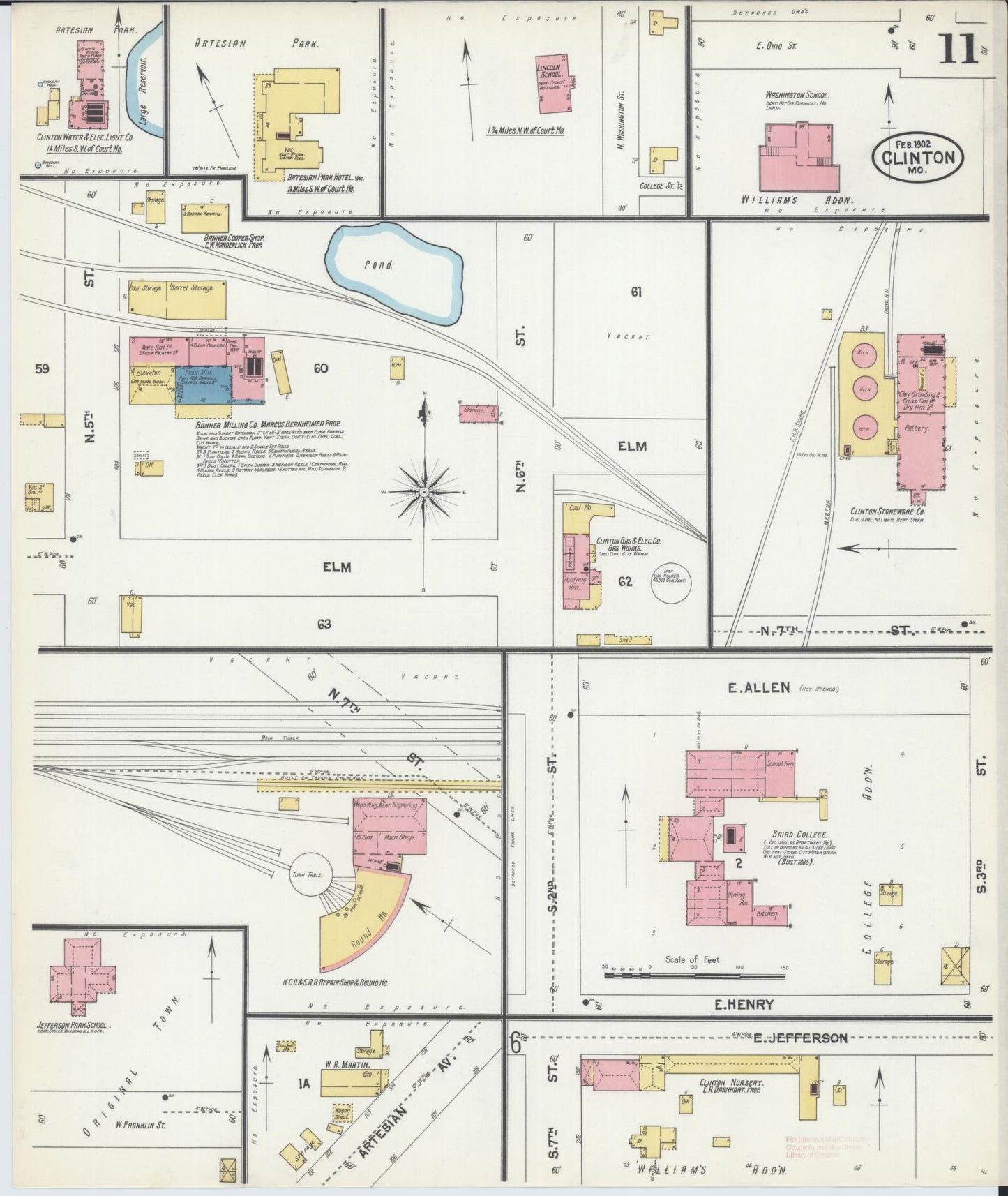 Sanborn Fire Insurance Map from Clinton, Henry County, Missouri (1902), Sheet #0011 - Complete Map Set gallery image, historic Sanborn map, vintage wall art, Missouri Missouri