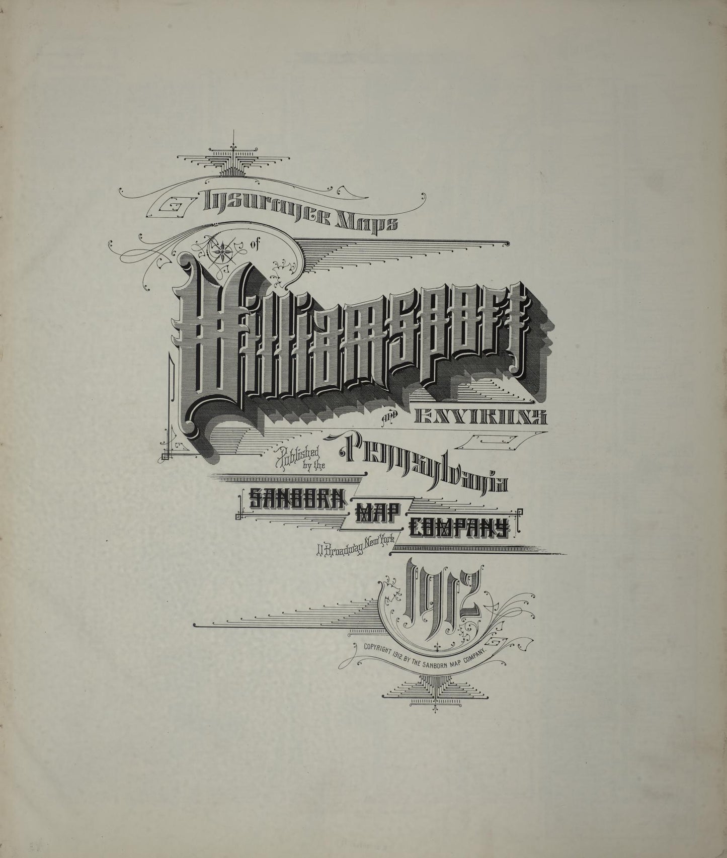 Sanborn Fire Insurance Map from Williamsport, Lycoming County, Pennsylvania. (1912) – Historic Sanborn Fire Insurance Map Print