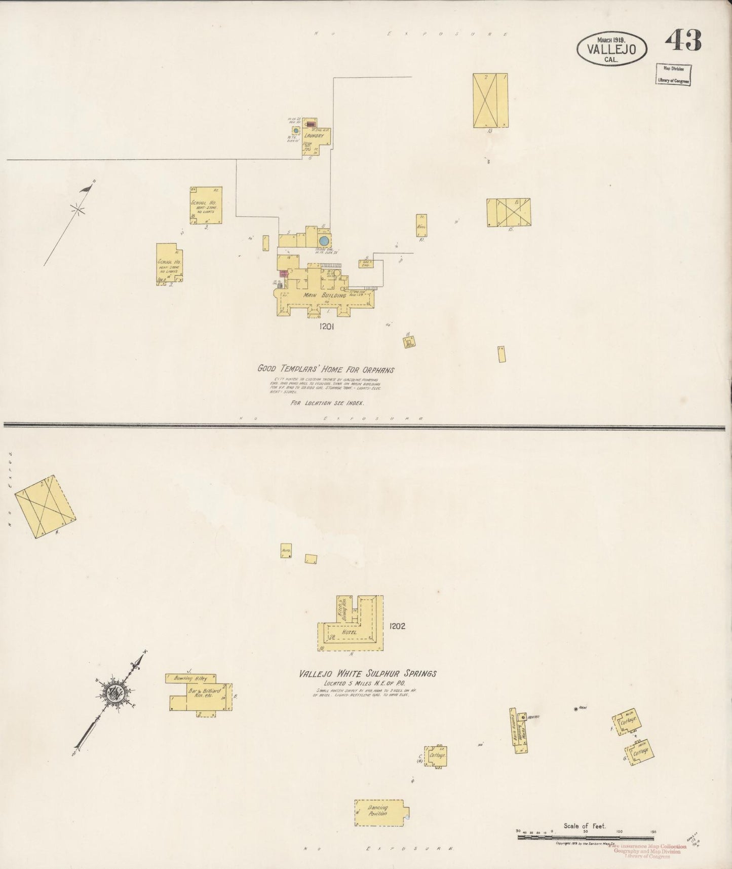 Sanborn Fire Insurance Map from Vallejo, Solano County, California (1919), Sheet #0043 - Complete Map Set gallery image, historic Sanborn map, vintage wall art, California California
