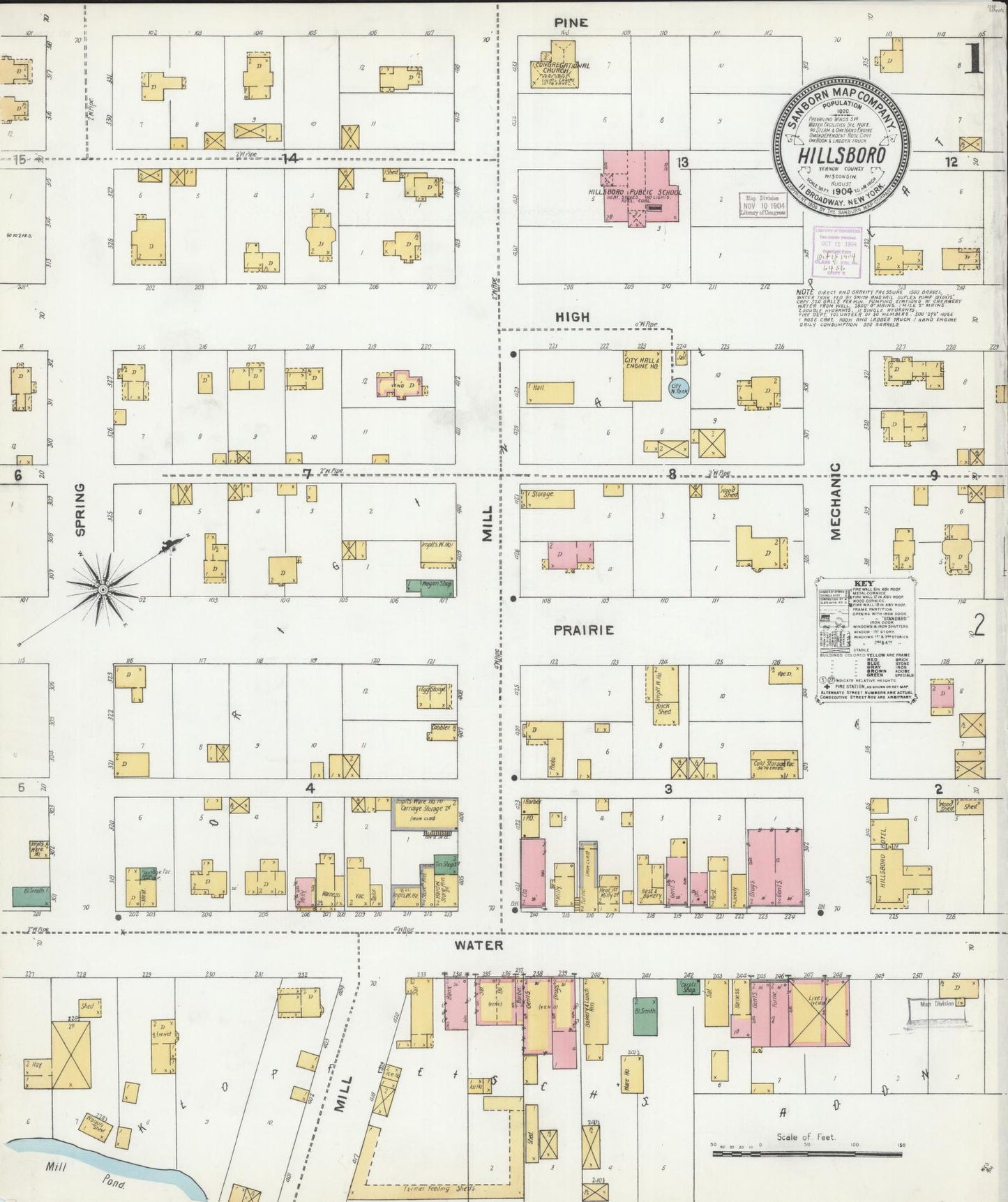 Hillsboro, Vernon County, Wisconsin (1904) – Sanborn Fire Insurance Map – Map View