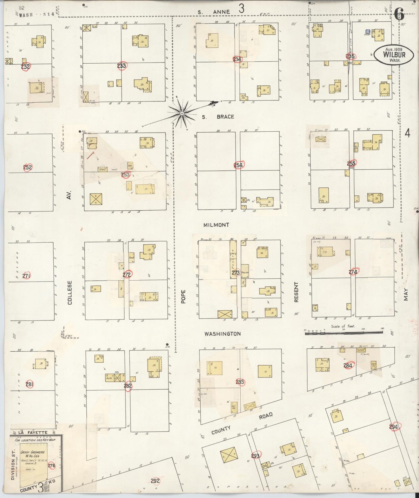 Sanborn Fire Insurance Map from Wilbur, Lincoln County, Washington (1930), Sheet #0006 - Complete Map Set gallery image, historic Sanborn map, vintage wall art, Washington Washington