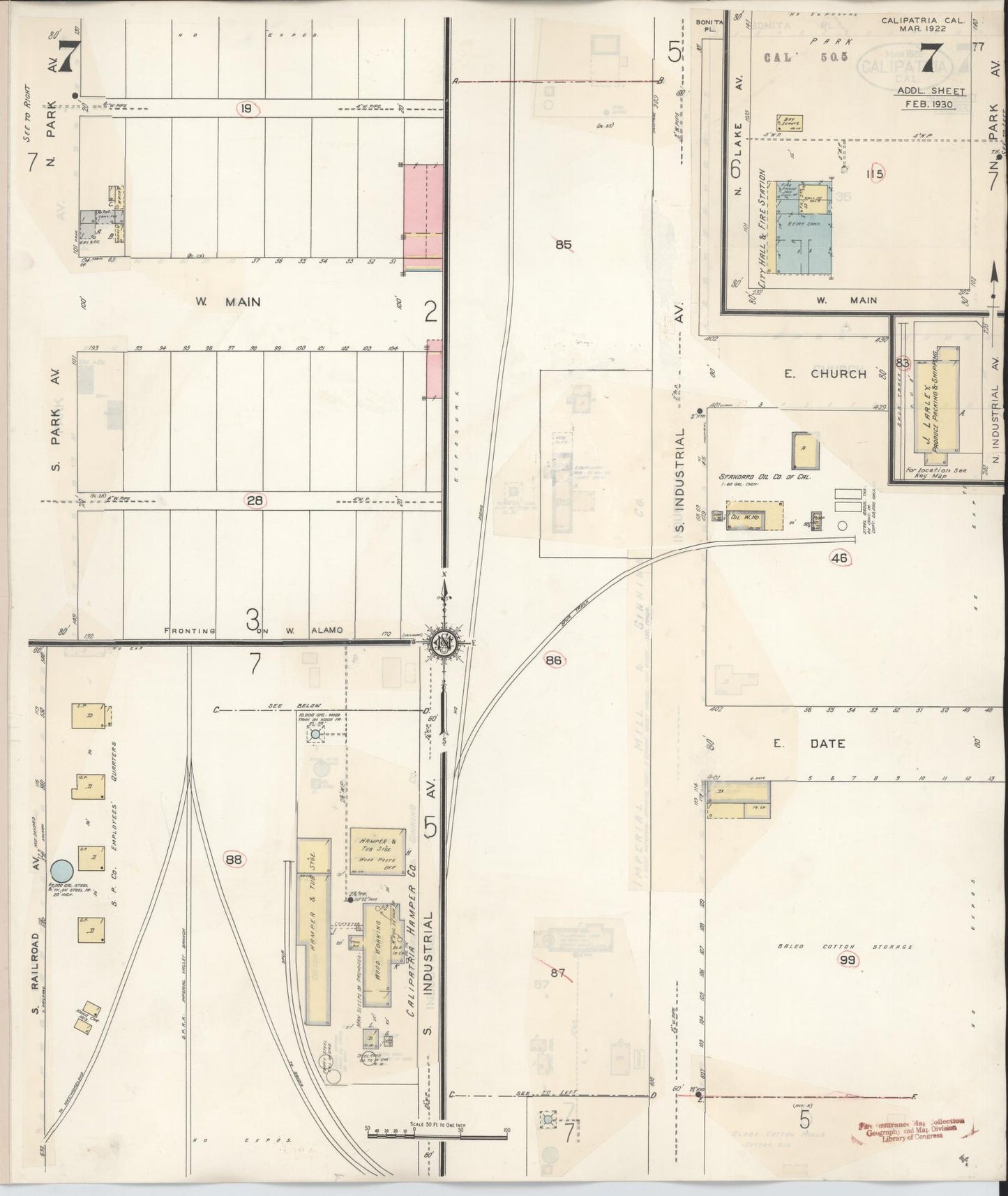 Sanborn Fire Insurance Map from Calipatria, Imperial County, California (1941), Sheet #0007 - Complete Map Set gallery image, historic Sanborn map, vintage wall art, California California