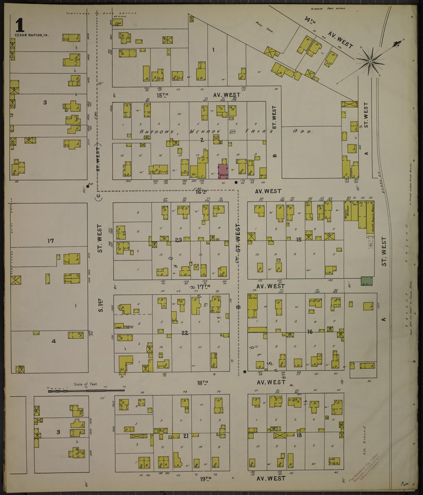Sanborn Fire Insurance Map from Cedar Rapids, Linn County, Iowa. (1895) – Map View