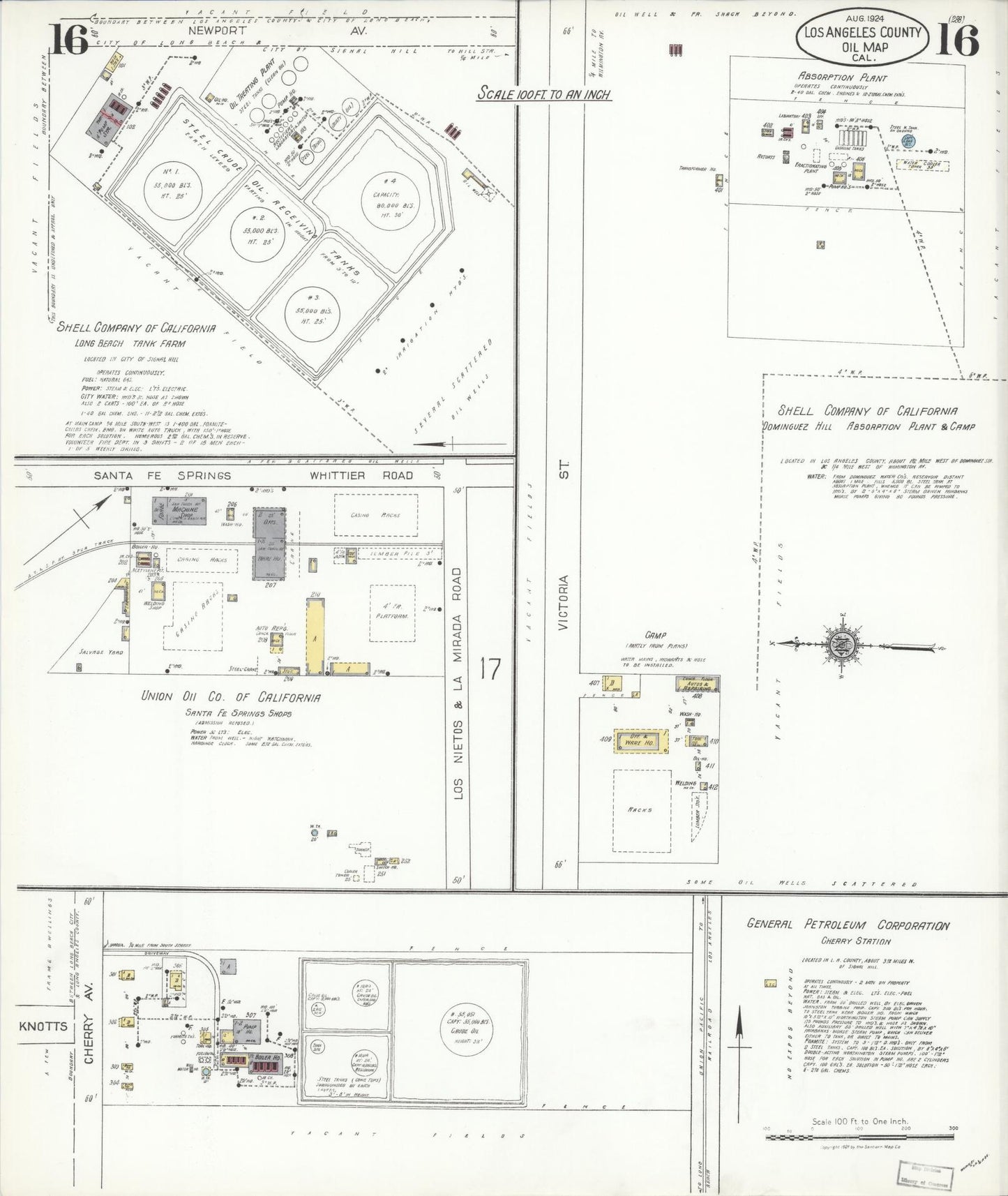 Sanborn Fire Insurance Map from Los Angeles Co., Los Angeles County, California (1924), Sheet #0016 - Historic Sanborn Fire Insurance Map Print, vintage old map wall art, antique decor, genealogy gift, California California map