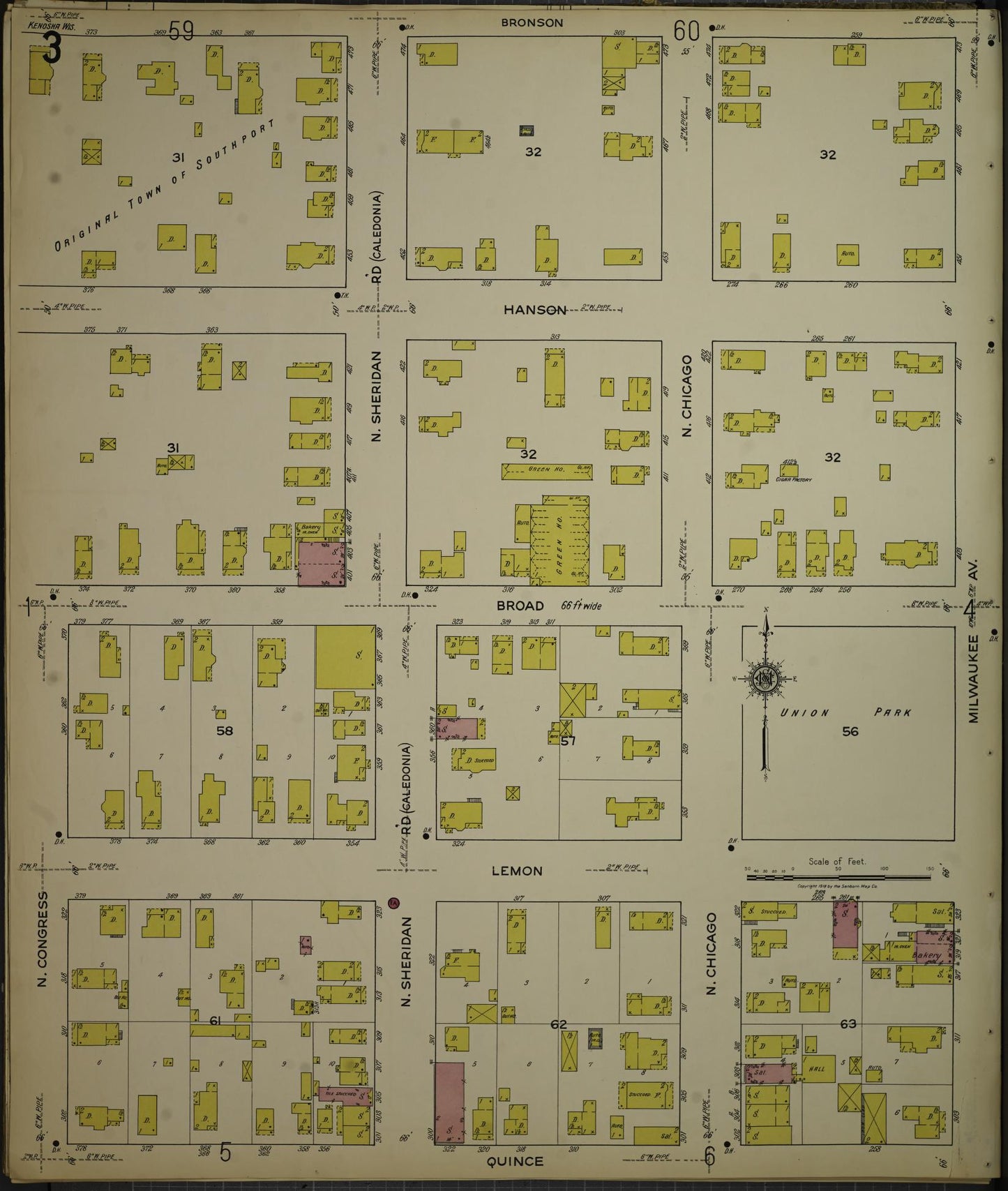 Sanborn Fire Insurance Map from Kenosha, Kenosha County, Wisconsin. (1918), Sheet 7