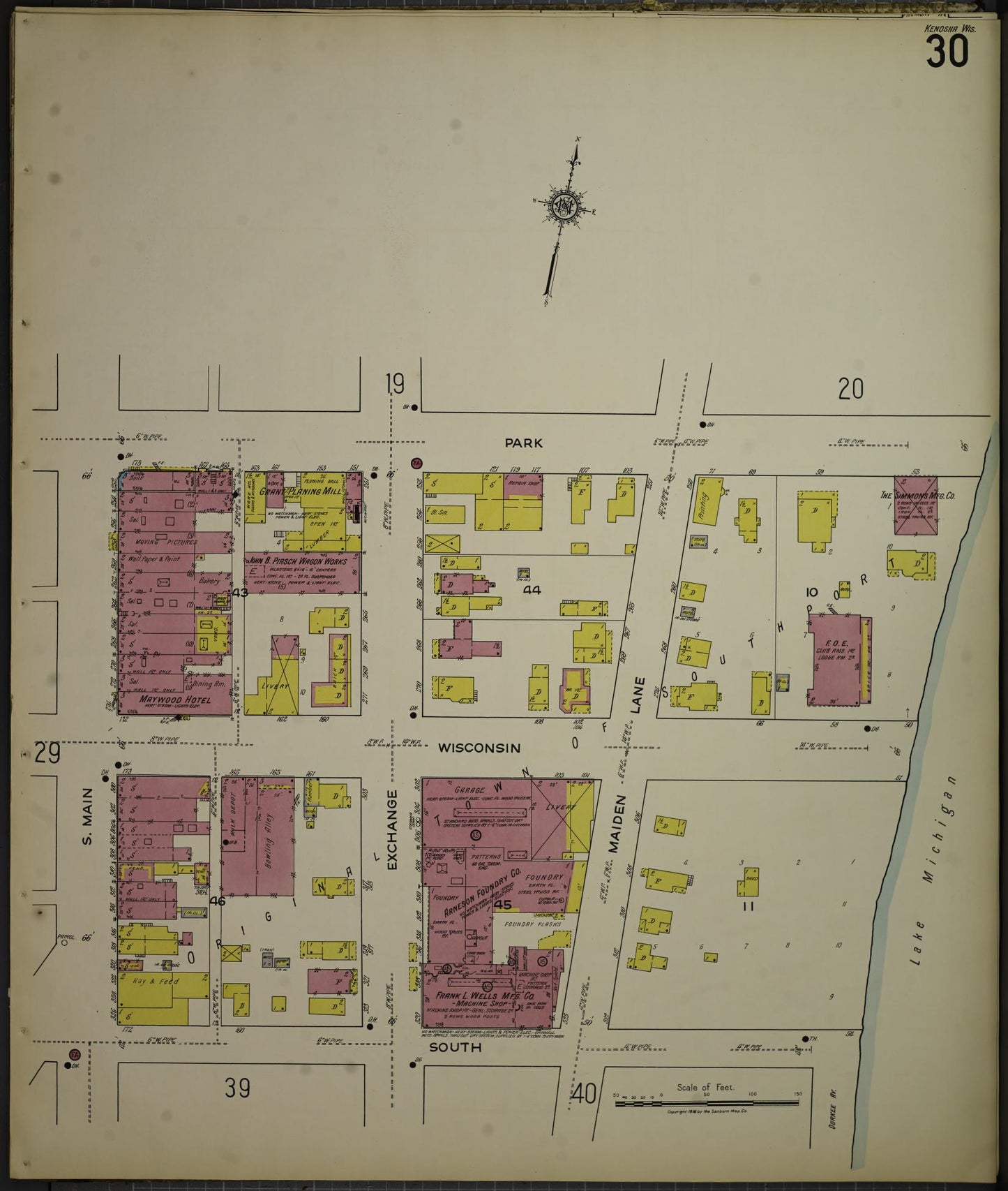 Sanborn Fire Insurance Map from Kenosha, Kenosha County, Wisconsin. (1918), Sheet 34