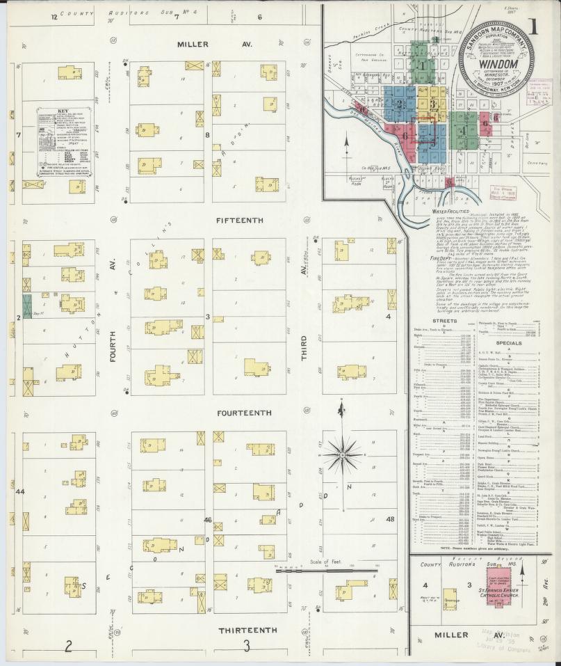 Sanborn Fire Insurance Map from Windom, Cottonwood County, Minnesota. (1907) – Map View