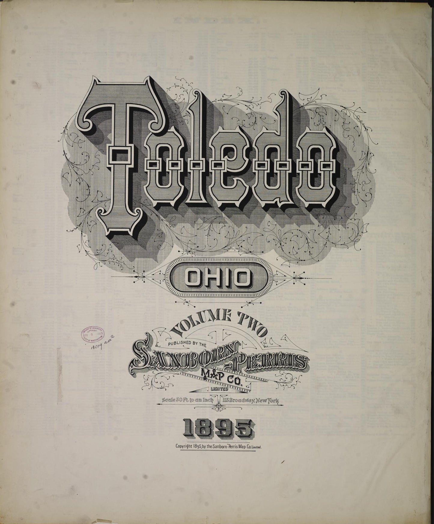 Sanborn Fire Insurance Map from Toledo, Lucas County, Ohio (1895), Sheet #0001 - Complete Map Set gallery image, historic Sanborn map, vintage wall art, Ohio Ohio