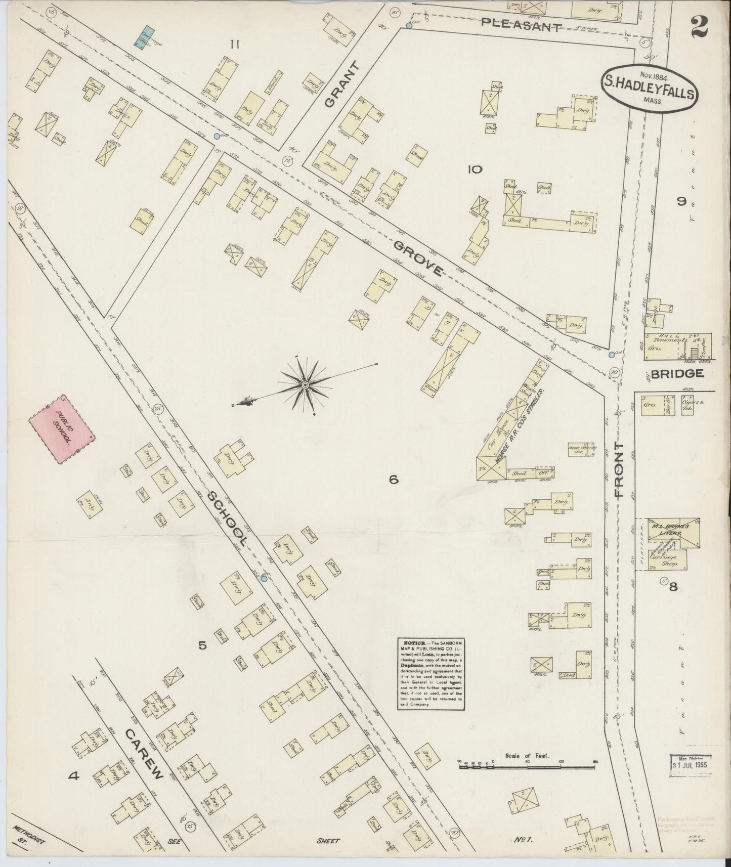 Sanborn Fire Insurance Map from South Hadley Falls, Hampshire County, Massachusetts (1884), Sheet #0002 - Complete Map Set gallery image, historic Sanborn map, vintage wall art, Massachusetts Massachusetts