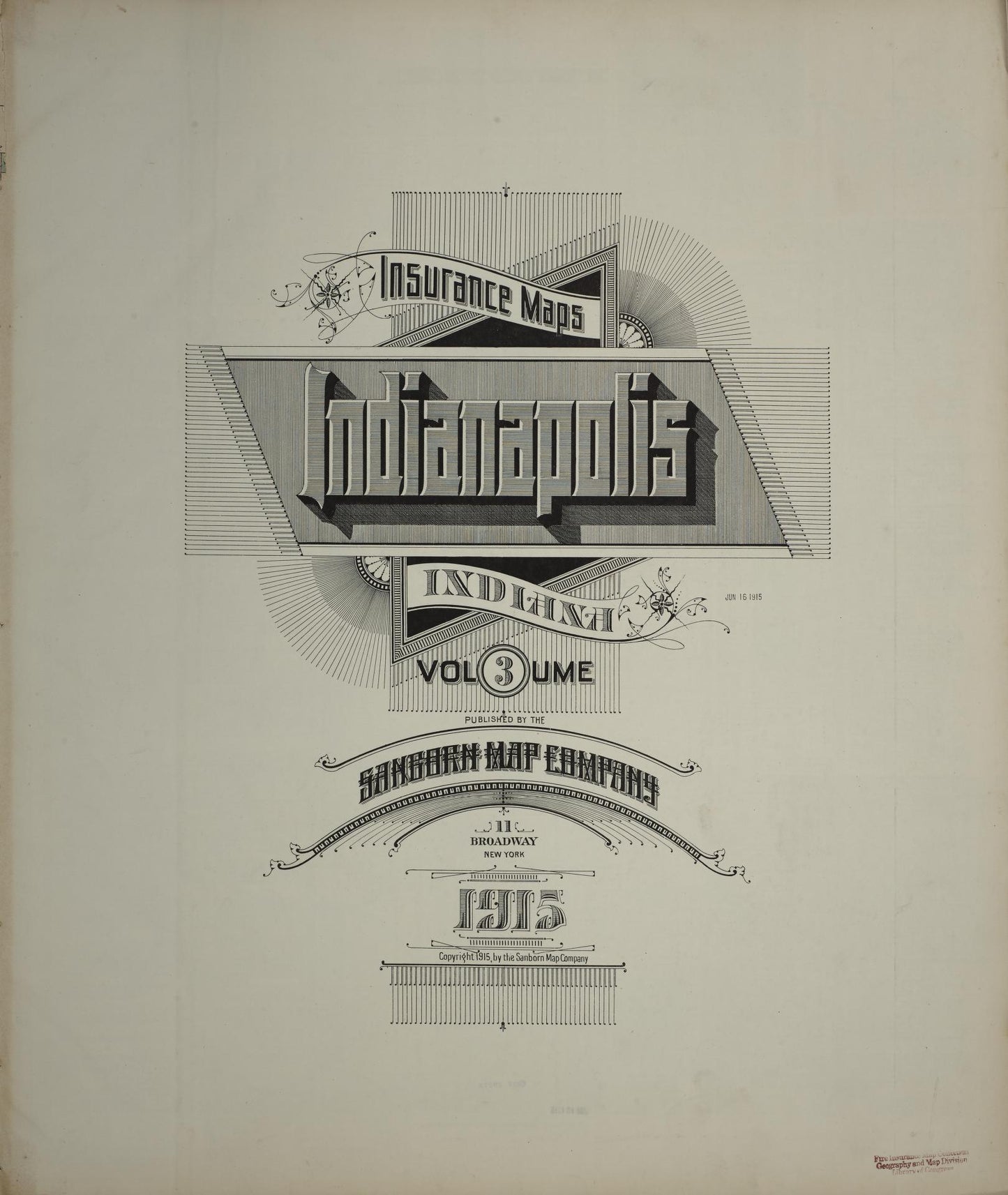 Sanborn Fire Insurance Map from Indianapolis, Marion County, Indiana (1915), Sheet #0001 - Historic Sanborn Fire Insurance Map Print, vintage old map wall art, antique decor, genealogy gift, Indiana Indiana map