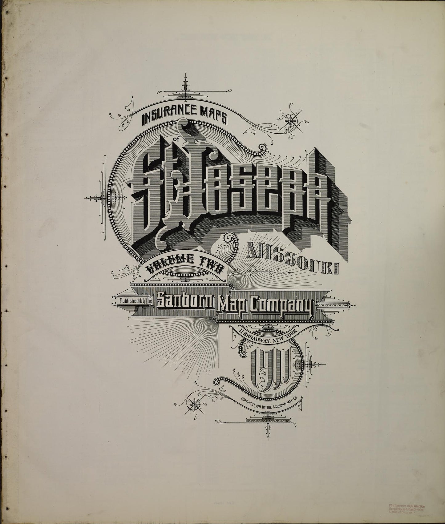 Sanborn Fire Insurance Map from Saint Joseph, Buchanan County, Missouri (1911), Sheet #0001 - Complete Map Set gallery image, historic Sanborn map, vintage wall art, Missouri Missouri