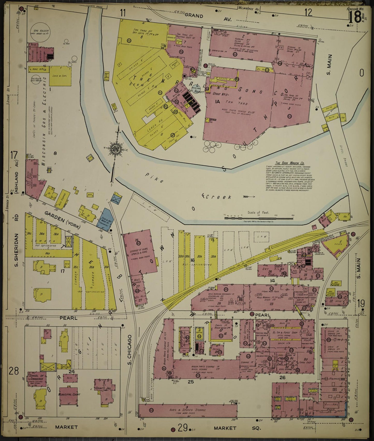 Sanborn Fire Insurance Map from Kenosha, Kenosha County, Wisconsin. (1918), Sheet 22