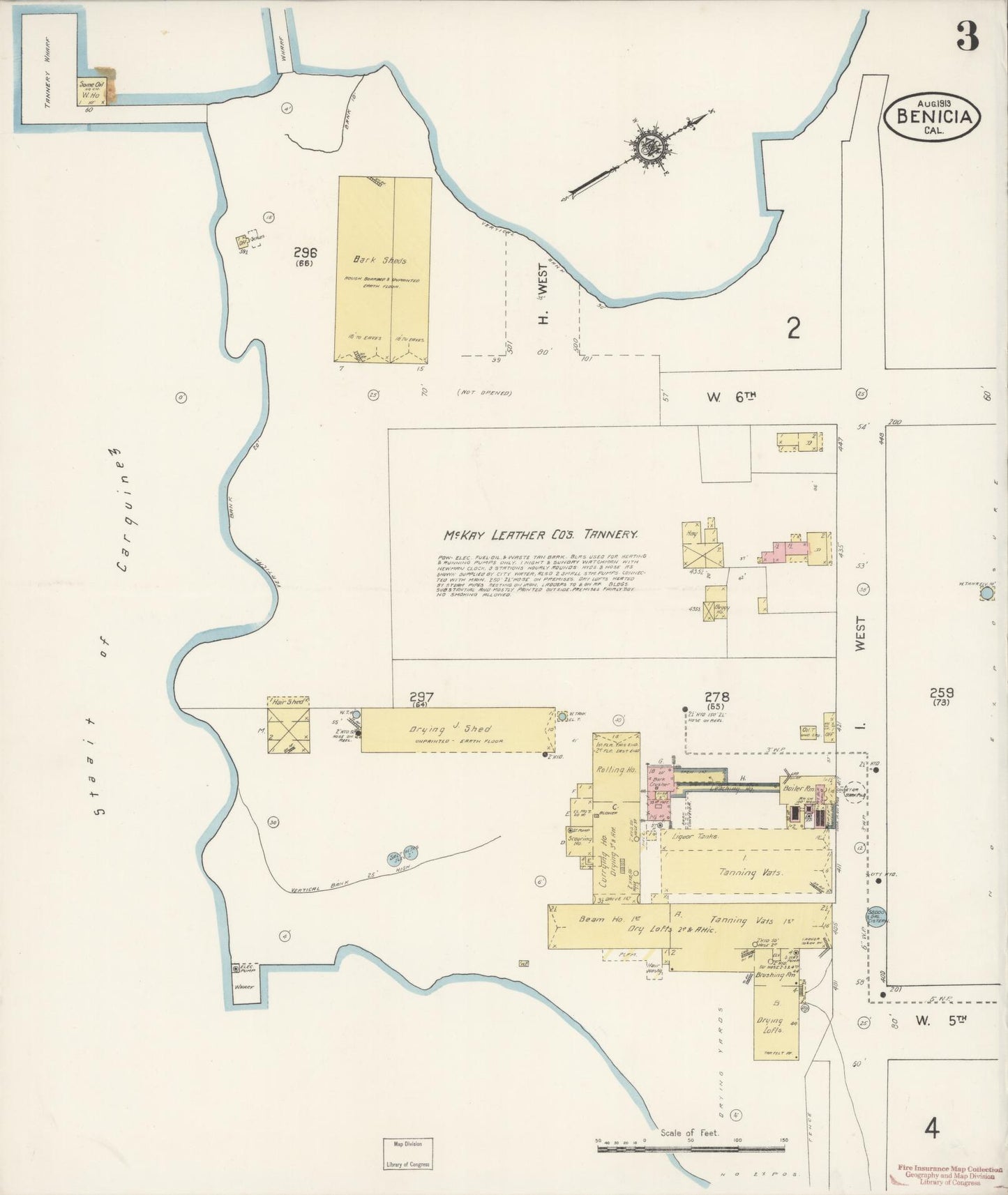 Sanborn Fire Insurance Map from Benicia, Solano County, California (1913), Sheet #0003 - Historic Sanborn Fire Insurance Map Print, vintage old map wall art, antique decor, genealogy gift, California California map