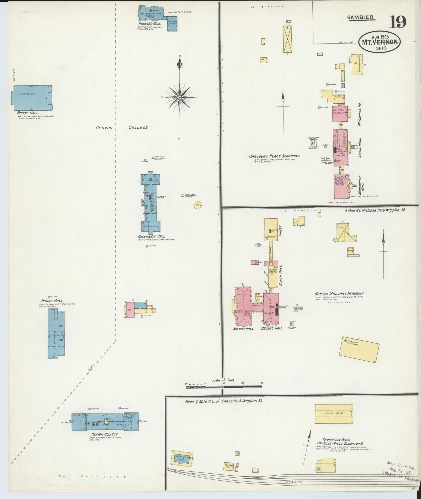 Sanborn Fire Insurance Map from Mount Vernon, Knox County, Ohio (1903), Sheet #0019 - Historic Sanborn Fire Insurance Map Print, vintage old map wall art, antique decor, genealogy gift, Ohio Ohio map