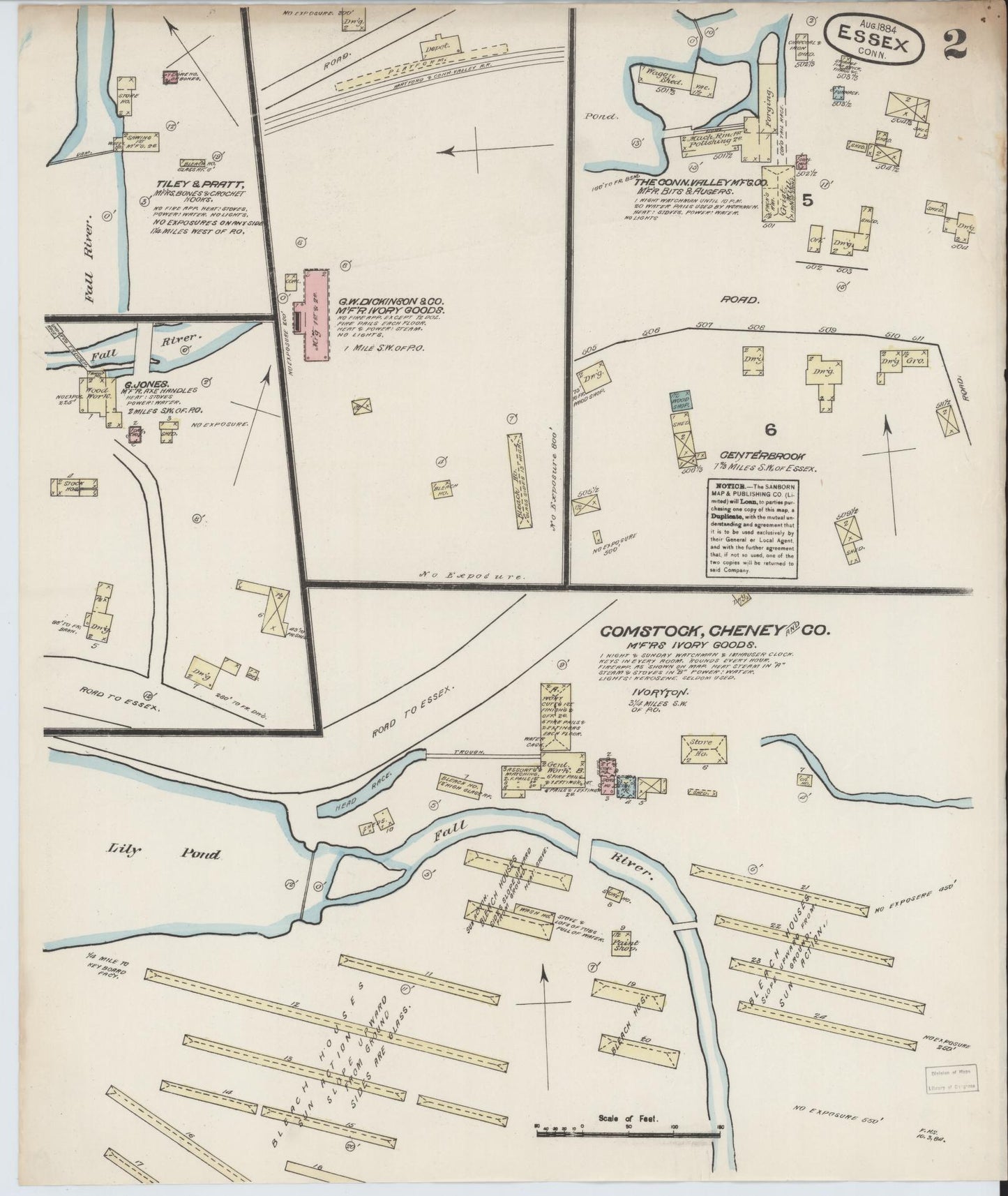 Sanborn Fire Insurance Map from Essex, Middlesex County, Connecticut (1884), Sheet #0002 - Complete Map Set gallery image, historic Sanborn map, vintage wall art, Connecticut Connecticut