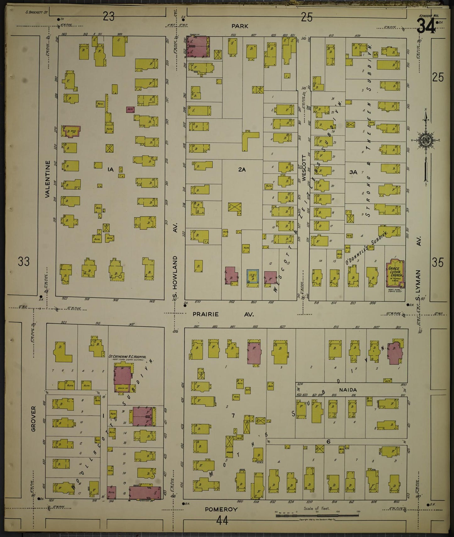 Sanborn Fire Insurance Map from Kenosha, Kenosha County, Wisconsin. (1918), Sheet 38