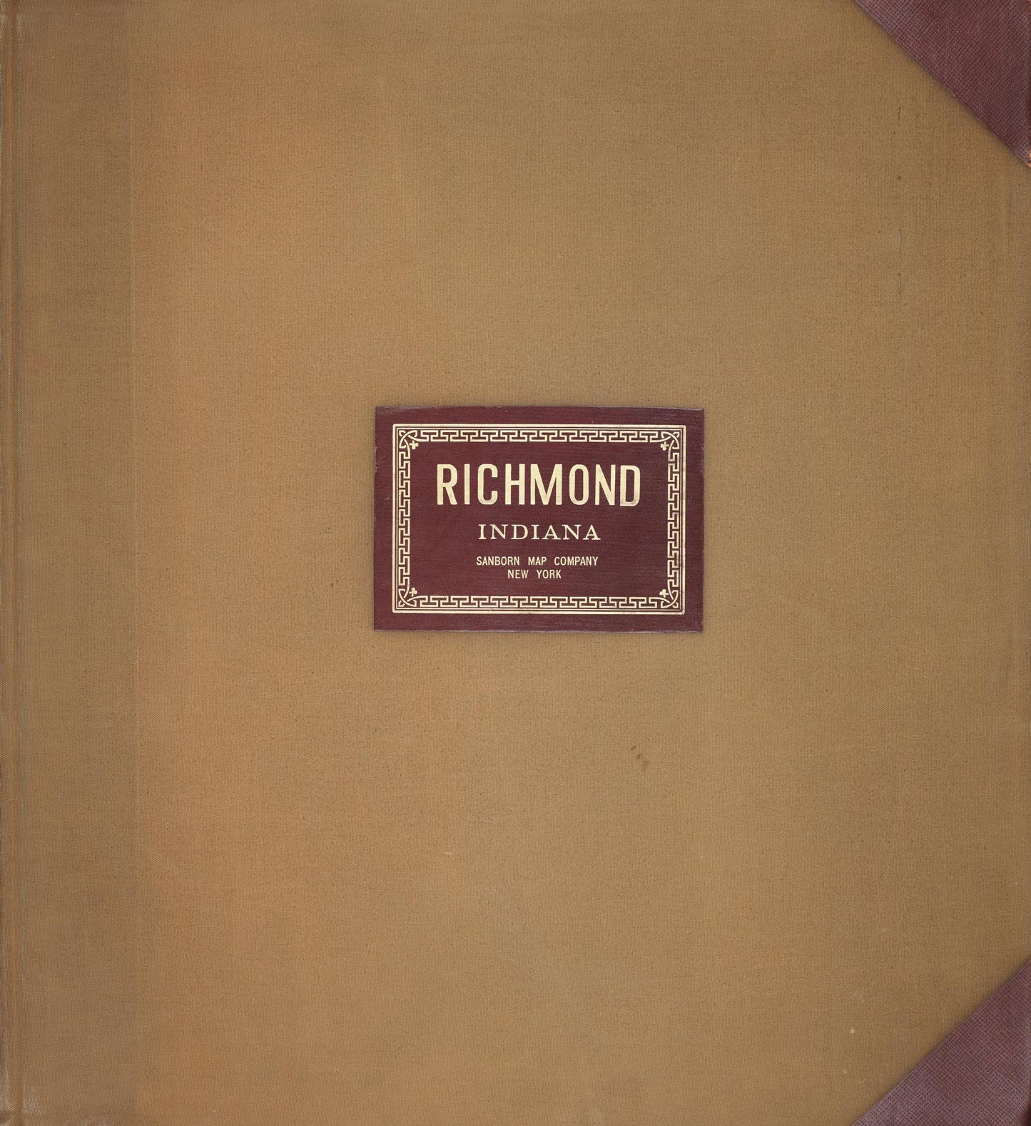 Sanborn Fire Insurance Map from Richmond, Wayne County, Indiana (1950), Sheet #0001 - Historic Sanborn Fire Insurance Map Print, vintage old map wall art, antique decor, genealogy gift, Indiana Indiana map