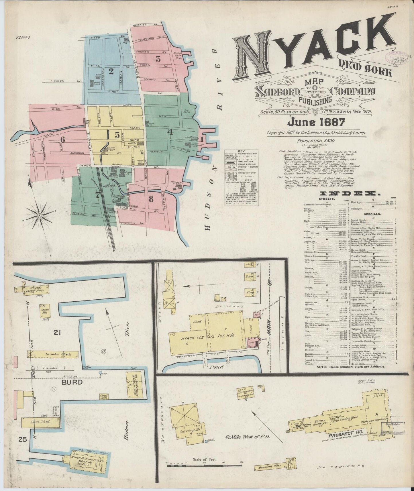 Sanborn Fire Insurance Map from Nyack, Rockland County, New York. (1887), Sheet #0000