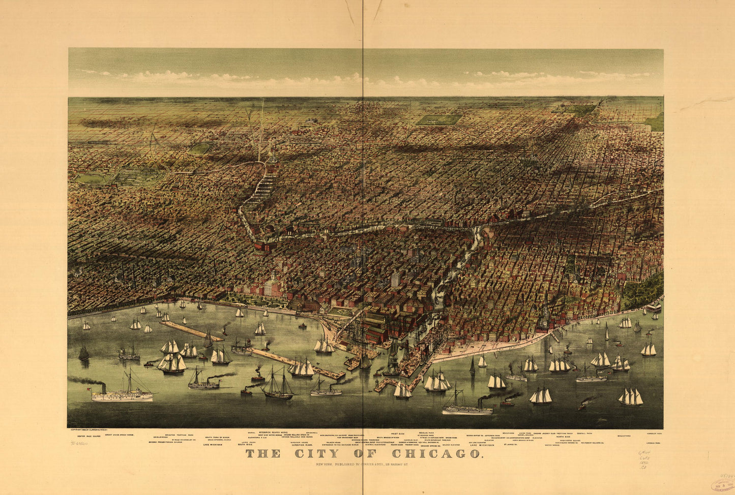 The city of Chicago. (1892) – Historic Bird’s-Eye View Panorama Print