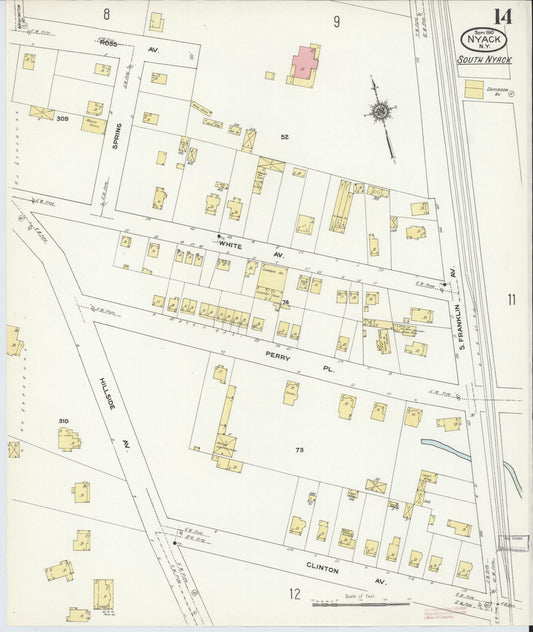 Sanborn Fire Insurance Map from Nyack, Rockland County, New York. (1910), Sheet #0014