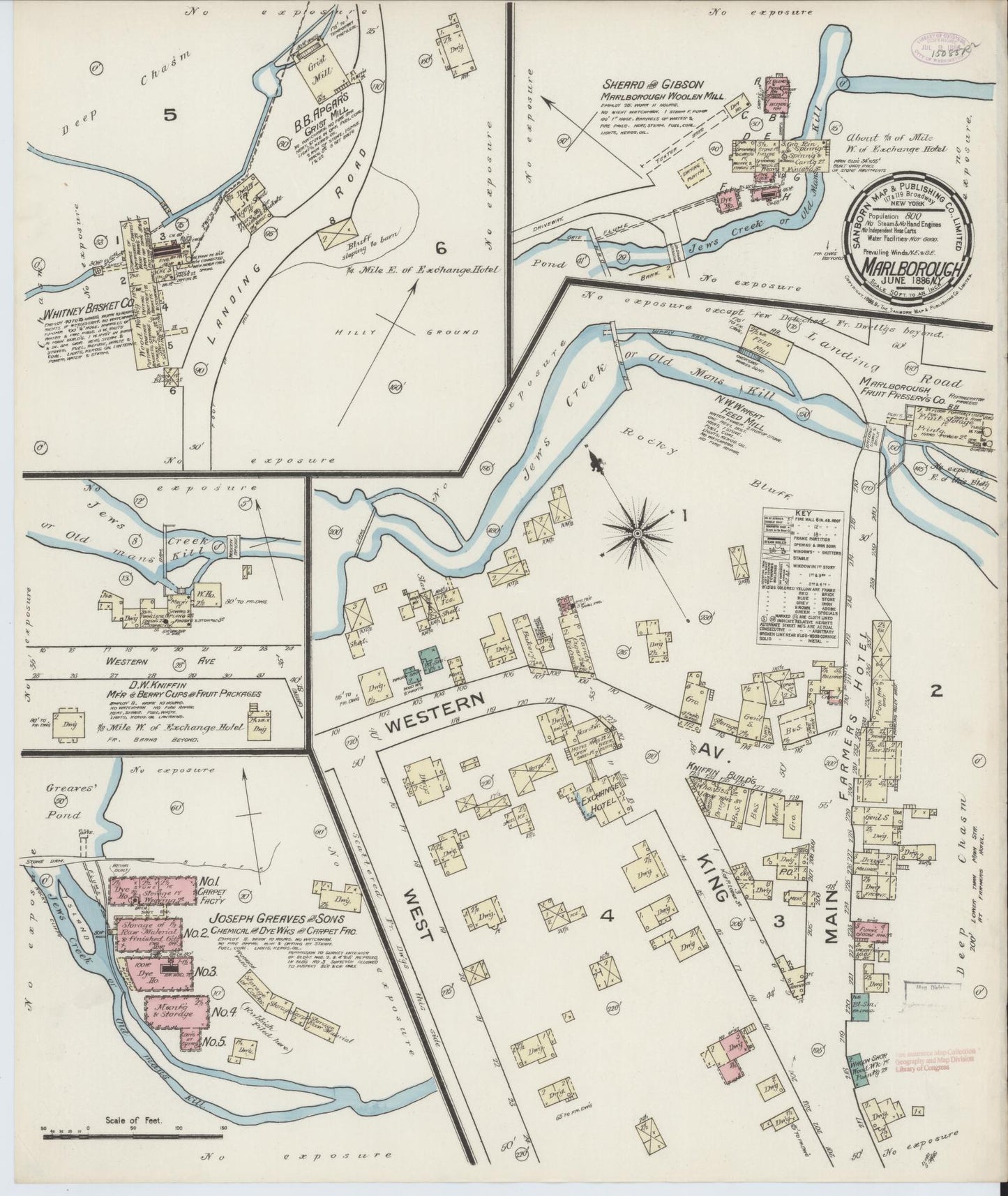 Sanborn Fire Insurance Map from Marlborough, Ulster County, New York. (1886) – Historic Sanborn Fire Insurance Map Print