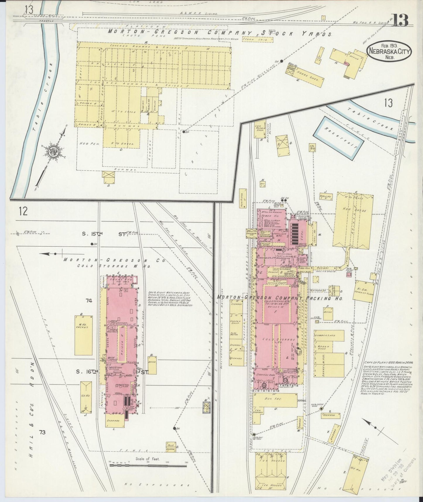 Sanborn Fire Insurance Map from Nebraska City, Otoe County, Nebraska (1913), Sheet #0013 - Complete Map Set gallery image, historic Sanborn map, vintage wall art, Nebraska Nebraska