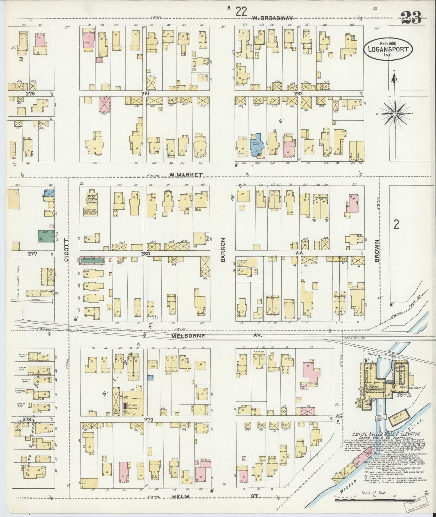 Sanborn Fire Insurance Map from Logansport, Cass County, Indiana (1906), Sheet #0023 - Historic Sanborn Fire Insurance Map Print, vintage old map wall art, antique decor, genealogy gift, Indiana Indiana map