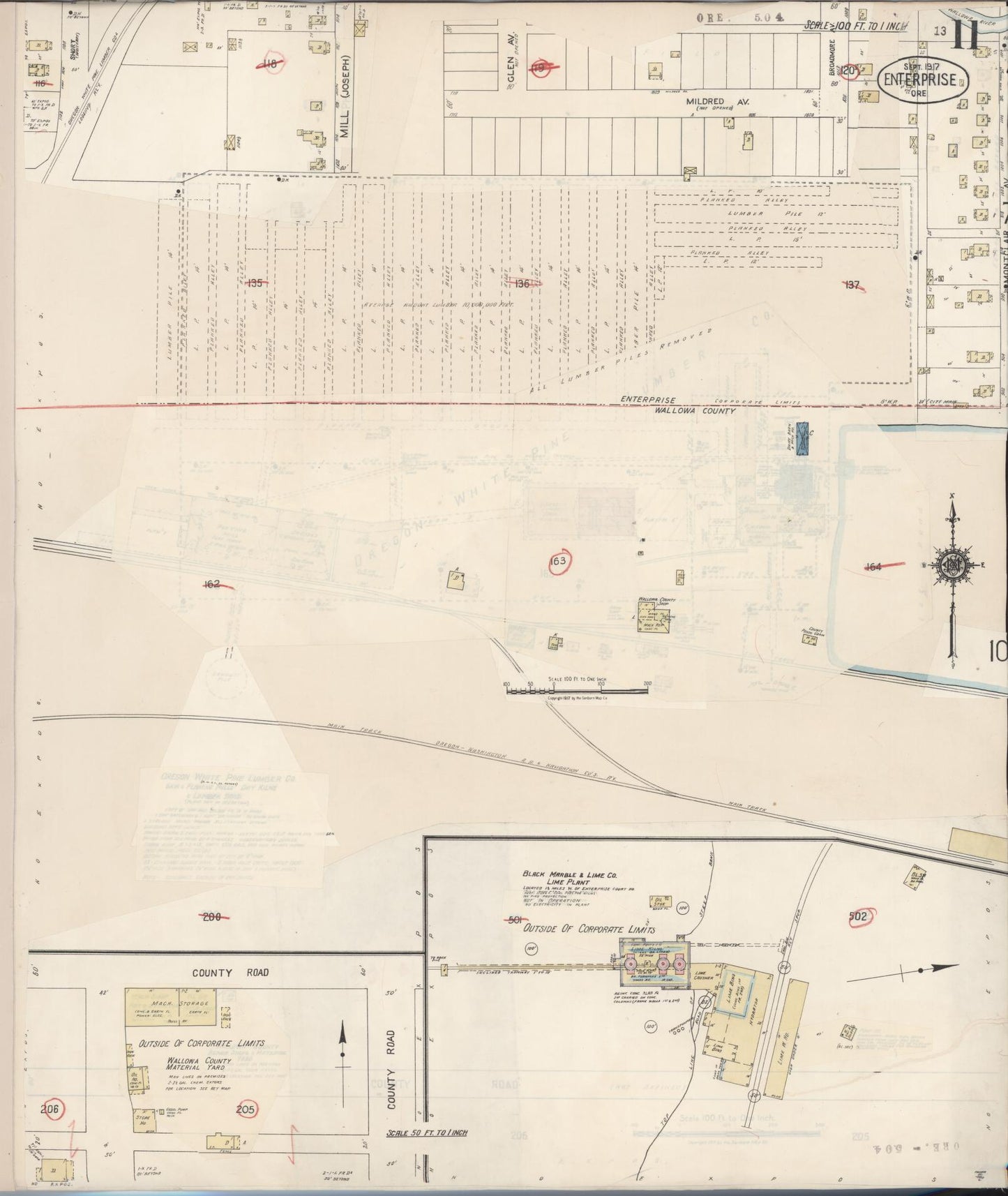 Sanborn Fire Insurance Map from Enterprise, Wallowa County, Oregon (1941), Sheet #0011 - Complete Map Set gallery image, historic Sanborn map, vintage wall art, Oregon Oregon