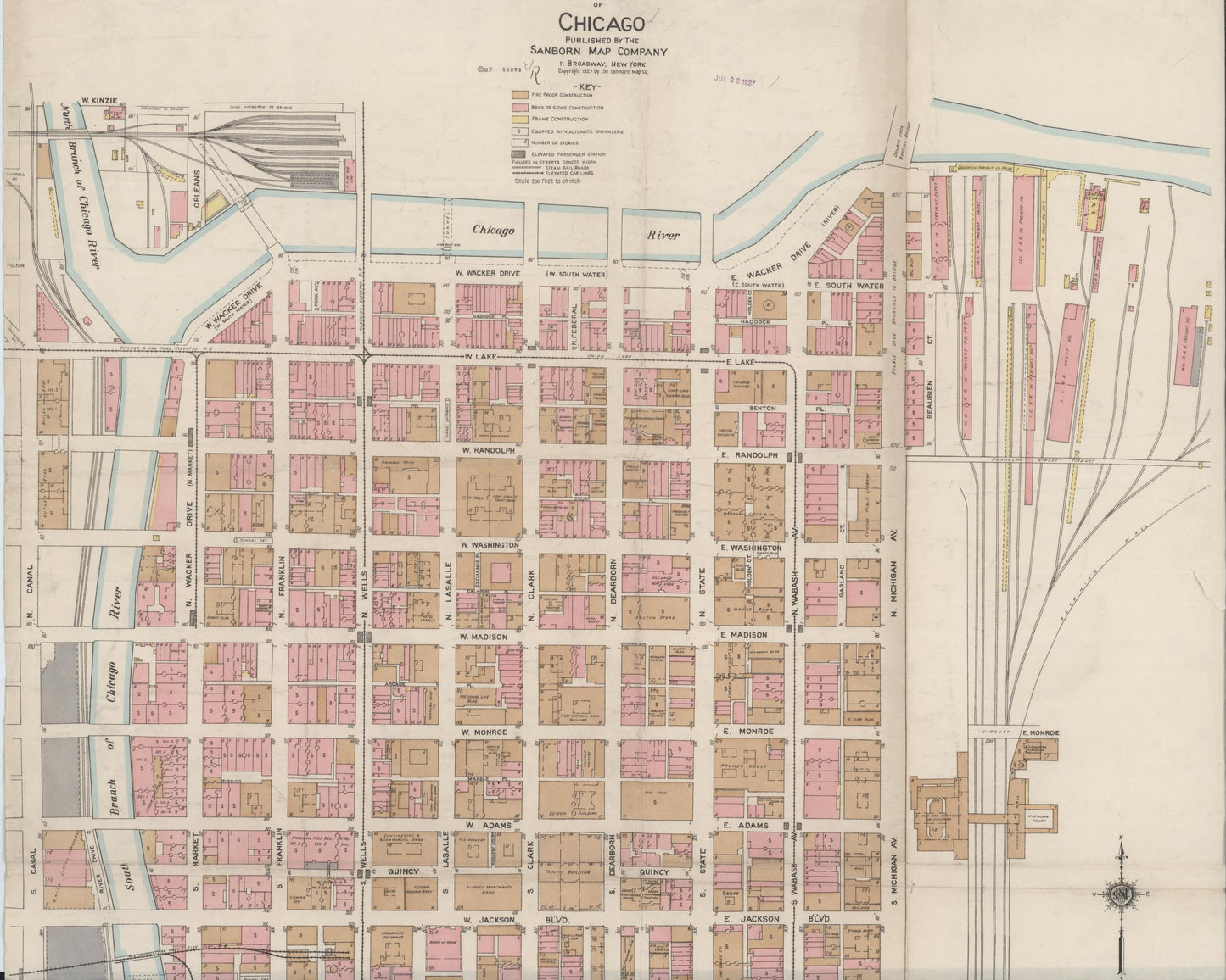Sanborn Fire Insurance Map from Chicago, Cook County, Illinois. (1963), Sheet 1 – Historic Sanborn Fire Insurance Map Print