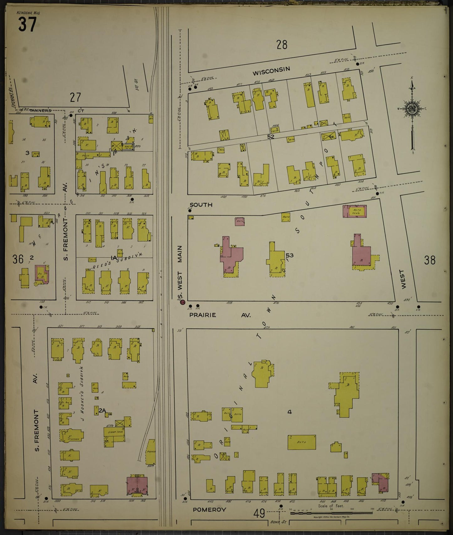 Sanborn Fire Insurance Map from Kenosha, Kenosha County, Wisconsin. (1918), Sheet 41