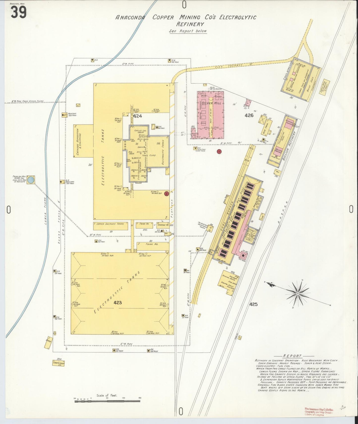 Sanborn Fire Insurance Map from Anaconda, Deer Lodge County, Montana (1903), Sheet #0038 - Historic Sanborn Fire Insurance Map Print, vintage old map wall art, antique decor, genealogy gift, Montana Montana map