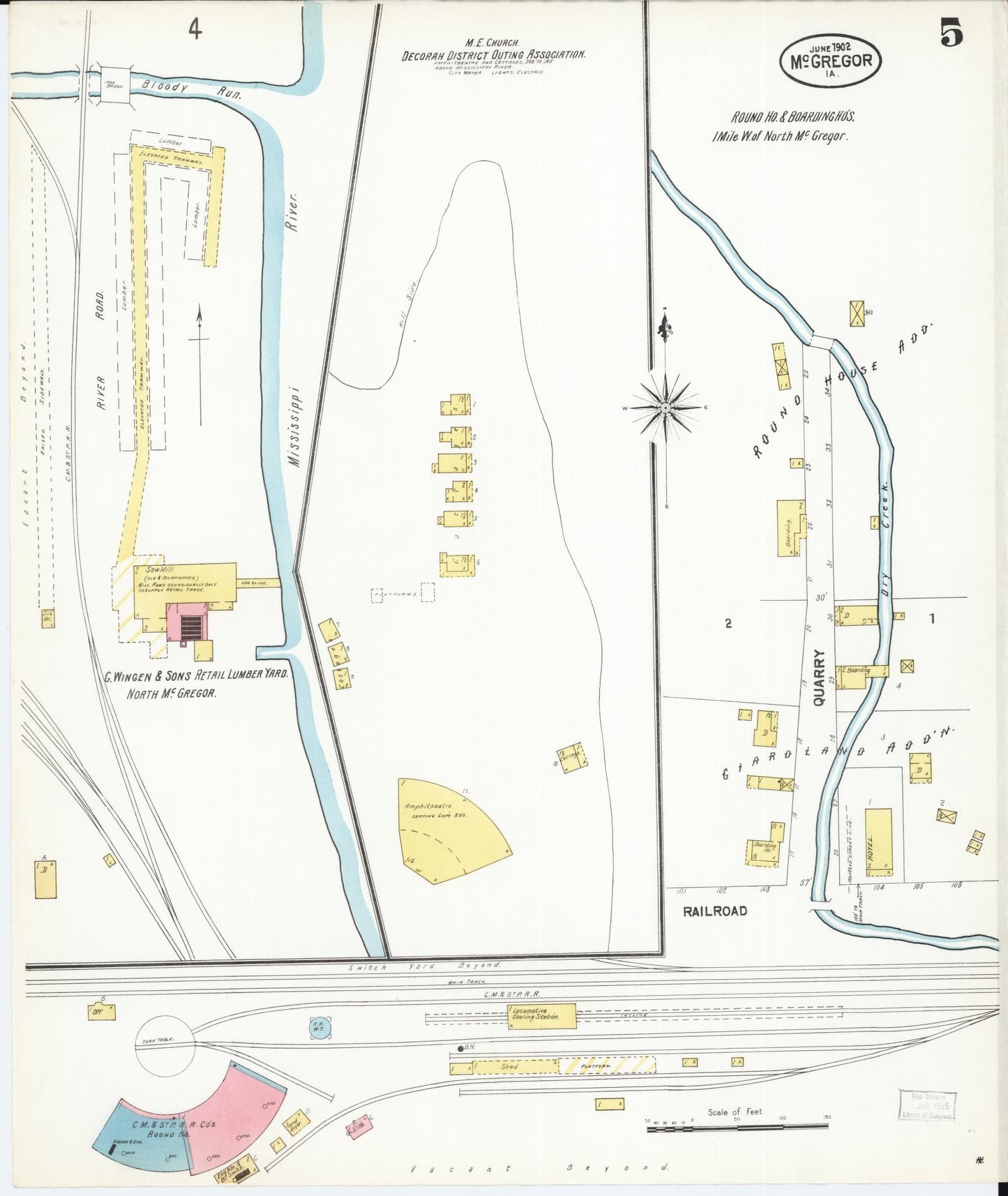 Sanborn Fire Insurance Map from McGregor, Clayton County, Iowa (1902), Sheet #0005 - Historic Sanborn Fire Insurance Map Print