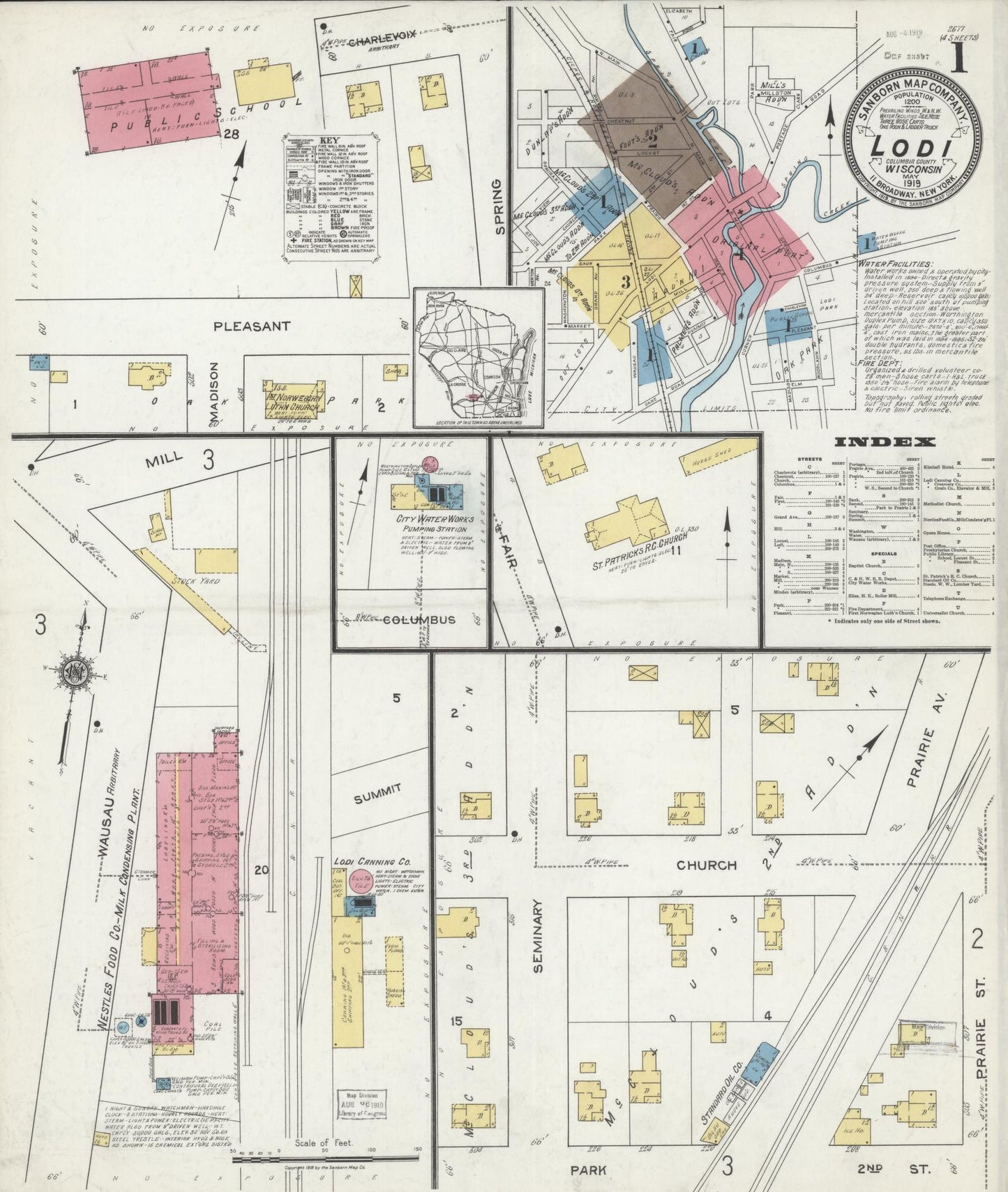 Lodi, Columbia County, Wisconsin (1919) – Sanborn Fire Insurance Map – Map View