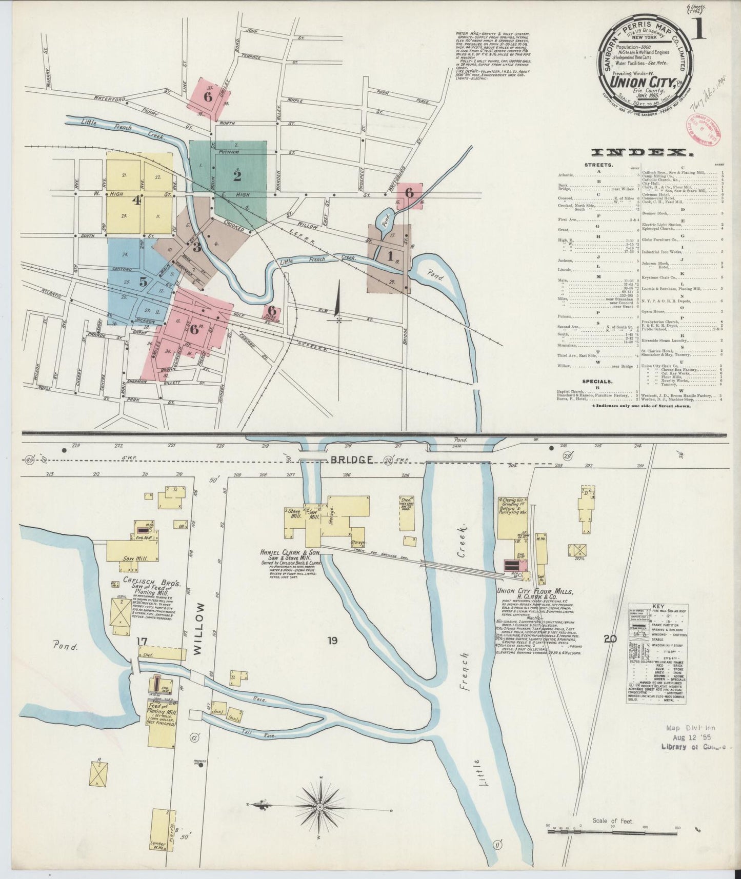 Sanborn Fire Insurance Map from Union City, Erie County, Pennsylvania. (1895) – Historic Sanborn Fire Insurance Map Print
