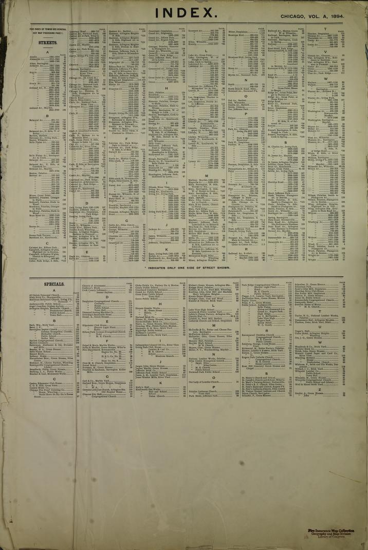 Sanborn Fire Insurance Map from Chicago, Cook County, Illinois. (1894) – Map View