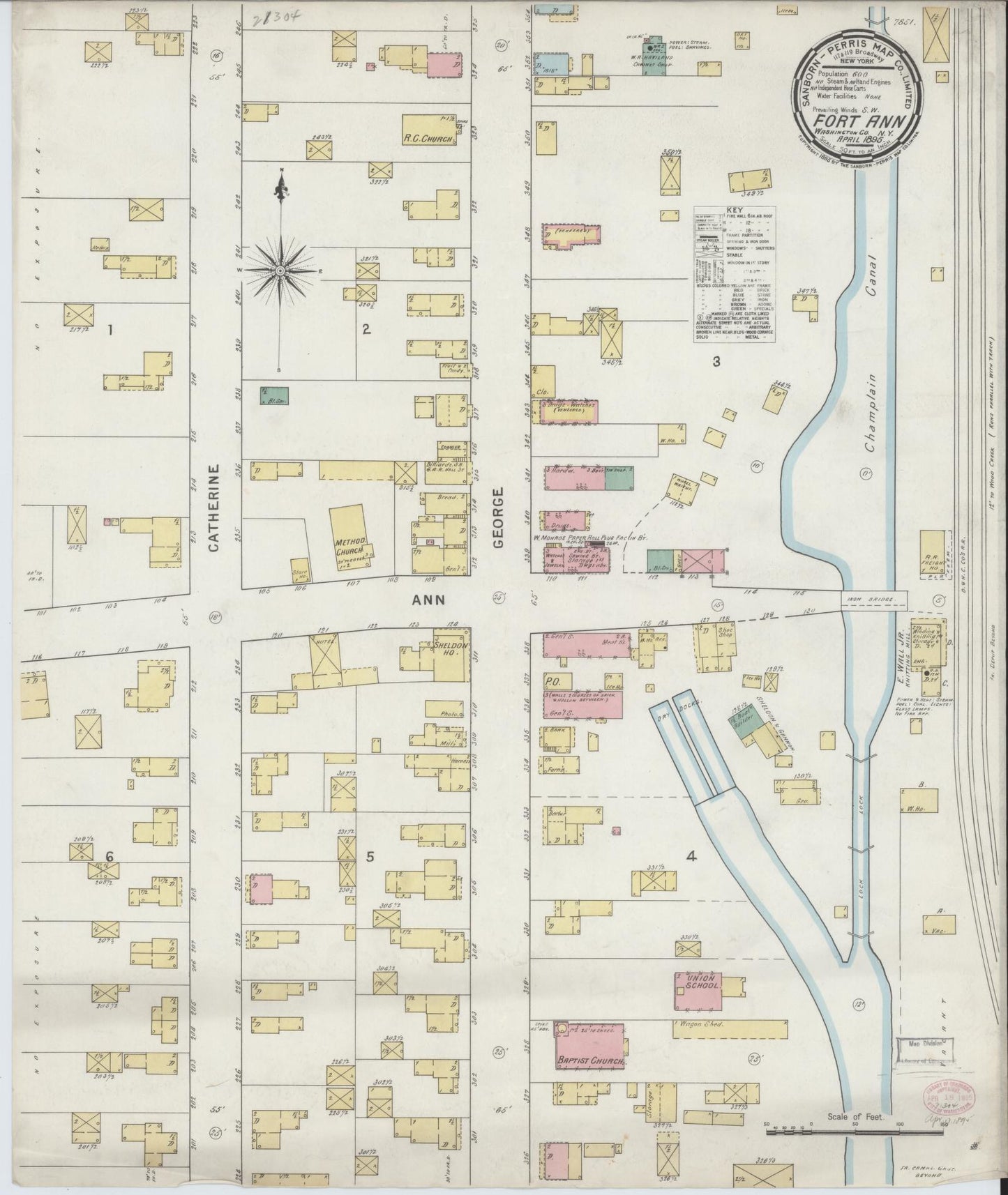 Sanborn Fire Insurance Map from Fort Ann, Washington County, New York. (1895) – Historic Sanborn Fire Insurance Map Print