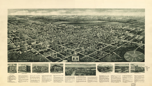 Aero view of Egg Harbor City, New Jersey. (1924) – Historic Bird’s-Eye View Panorama Print