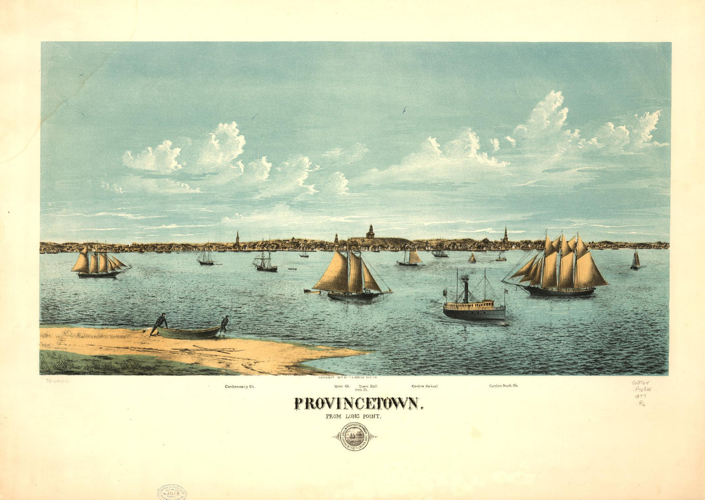 Provincetown. (1877) – Historic Bird’s-Eye View Panorama Print