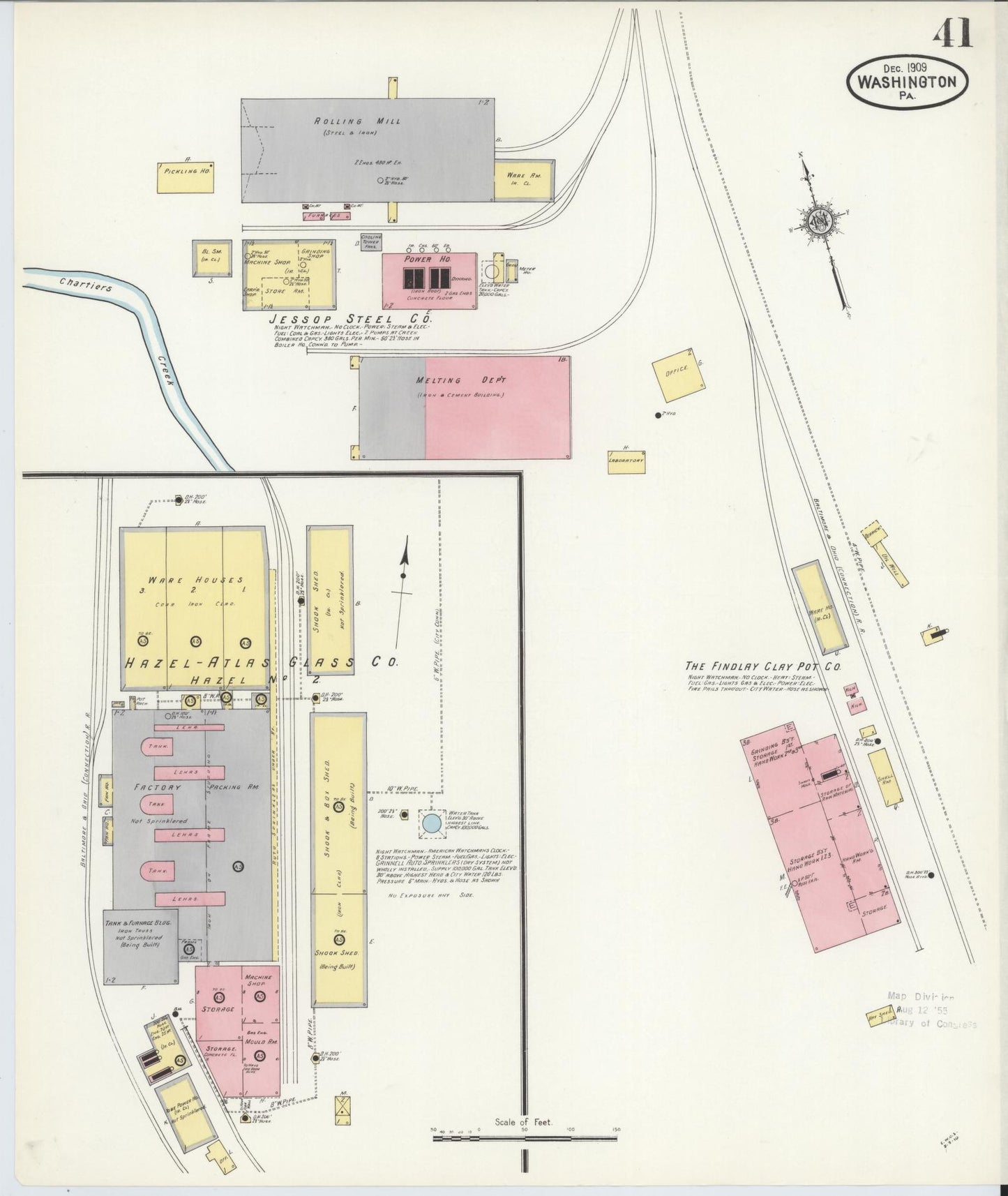 Sanborn Fire Insurance Map from Washington, Washington County, Pennsylvania (1909), Sheet #0041 - Historic Sanborn Fire Insurance Map Print, vintage old map wall art, antique decor, genealogy gift, Sanborn Fire Insurance Map from Washington Washington map