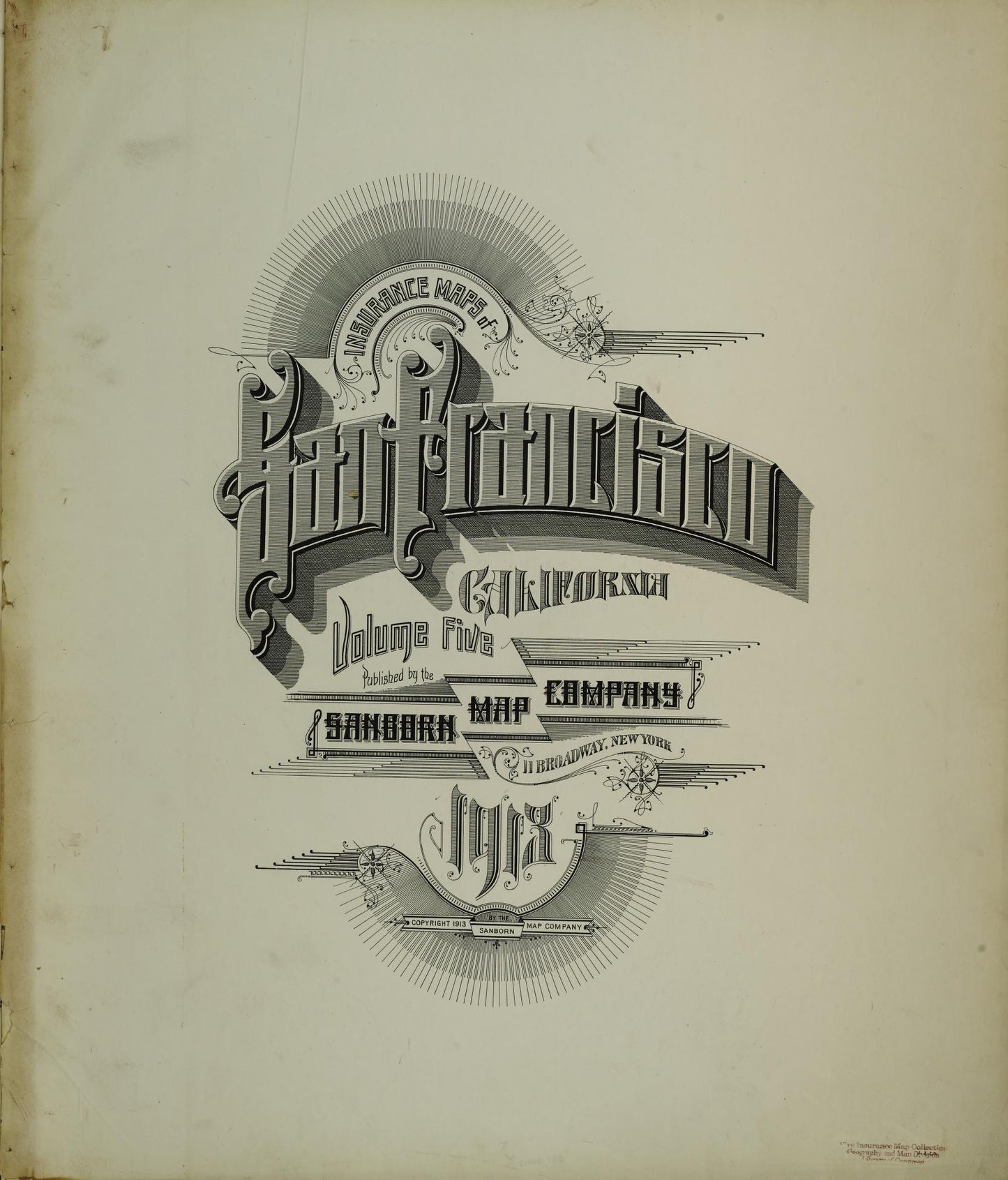 Sanborn Fire Insurance Map from San Francisco, San Francisco County, California (1913), Sheet #0001 - Complete Map Set gallery image, historic Sanborn map, vintage wall art, California California