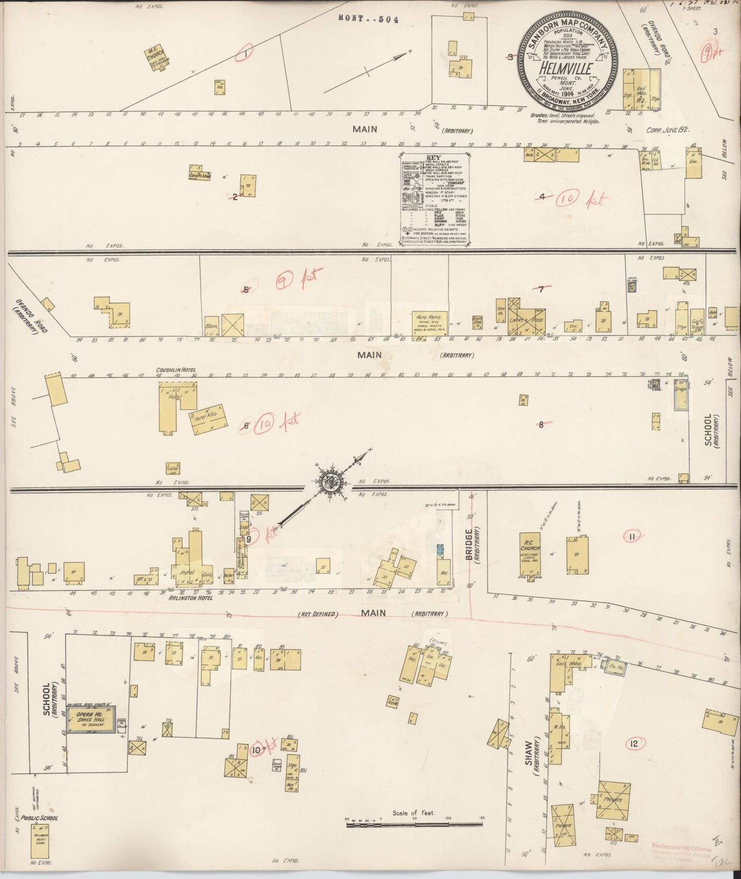 Sanborn Fire Insurance Map from Helmville, Powell County, Montana. (1927) – Historic Sanborn Fire Insurance Map Print