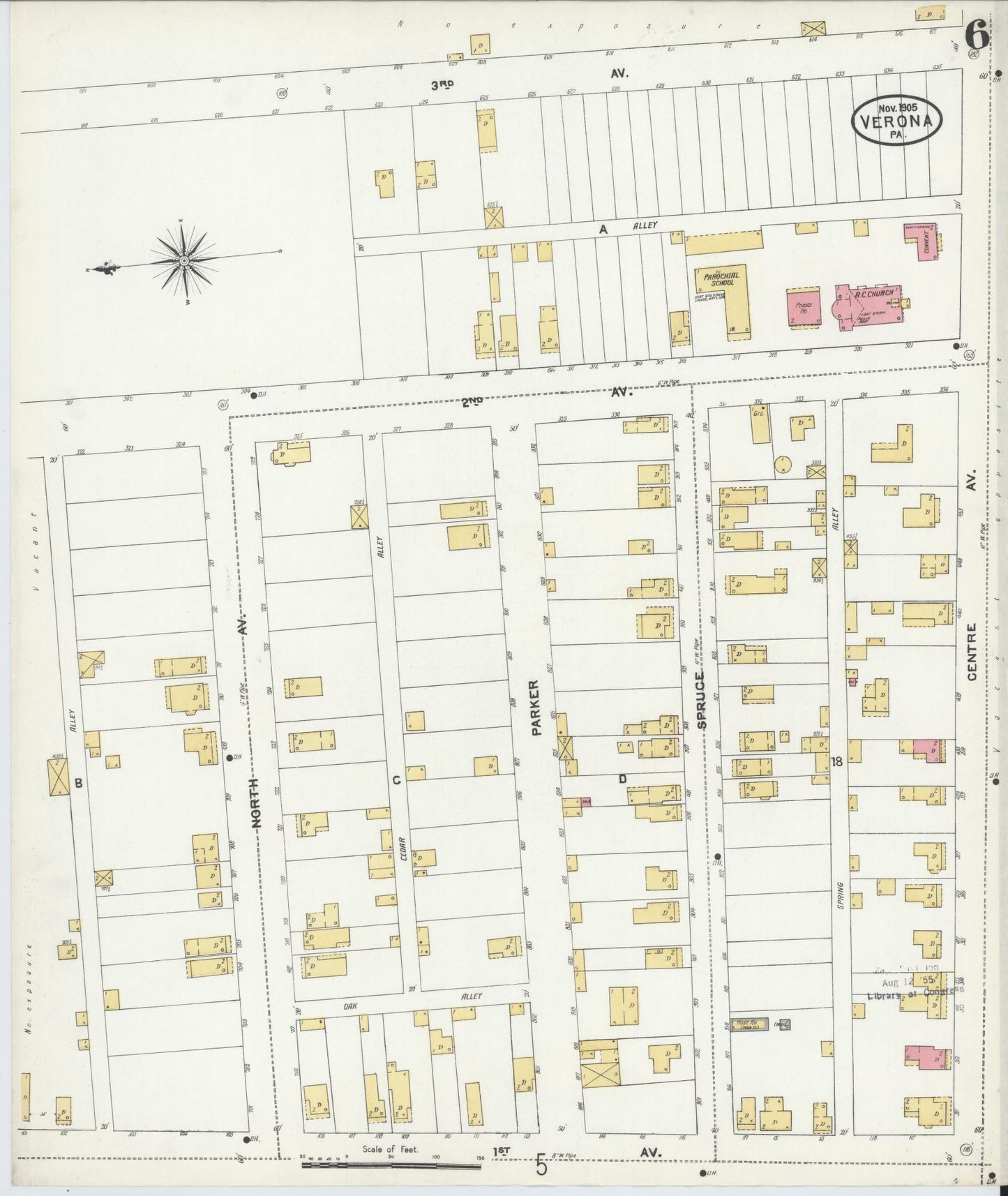 Sanborn Fire Insurance Map from Verona, Allegheny County, Pennsylvania (1905), Sheet #0006 - Complete Map Set gallery image, historic Sanborn map, vintage wall art, Pennsylvania Pennsylvania