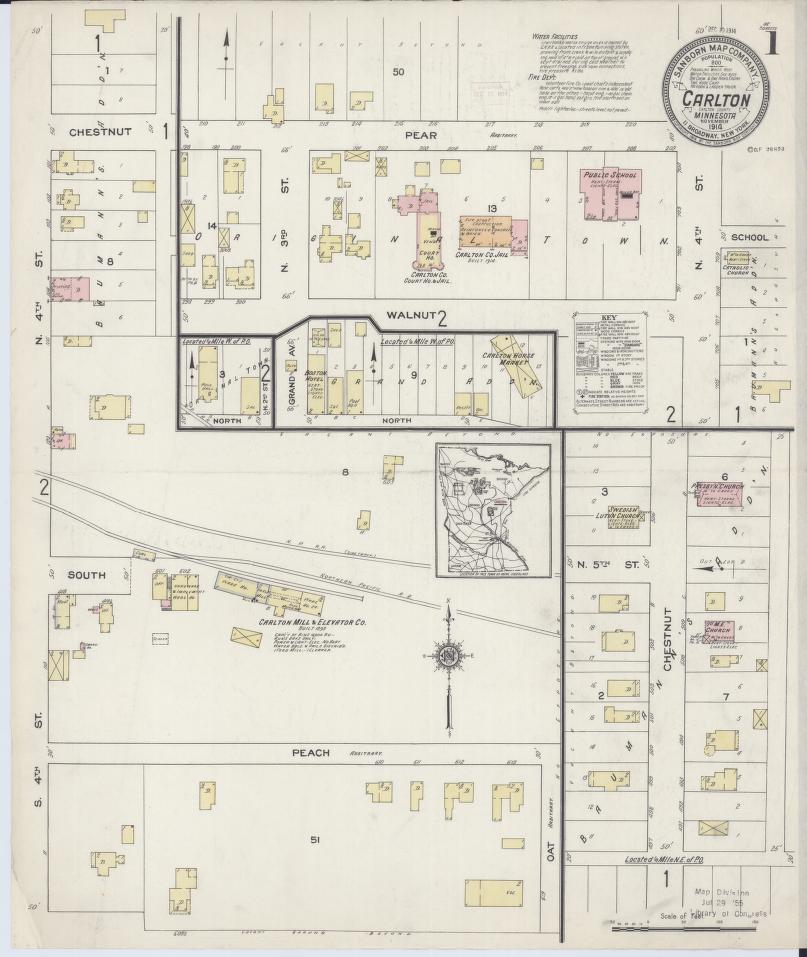 Sanborn Fire Insurance Map from Carlton, Carlton County, Minnesota. (1914) – Map View
