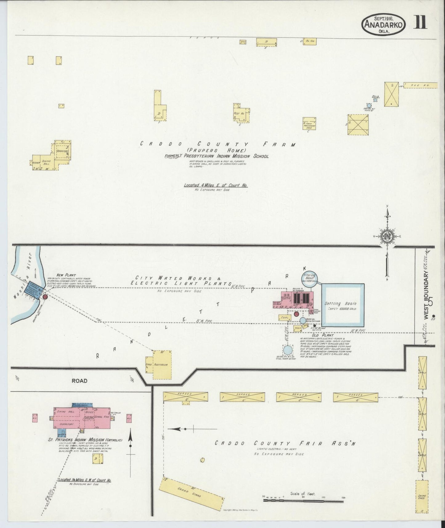 Sanborn Fire Insurance Map from Anadarko, Caddo County, Oklahoma (1916), Sheet #0011 - Complete Map Set gallery image, historic Sanborn map, vintage wall art, Oklahoma Oklahoma