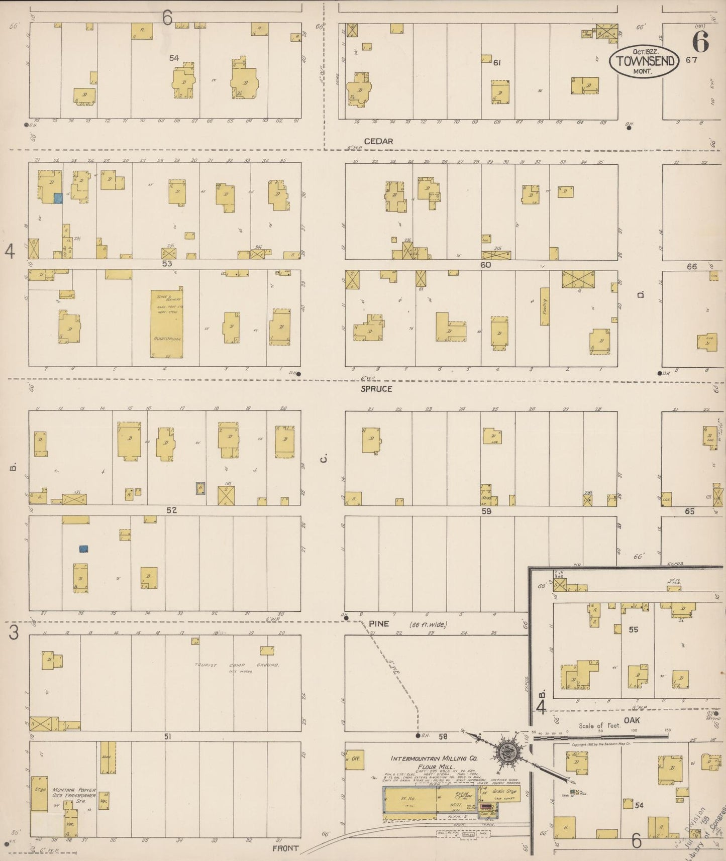 Sanborn Fire Insurance Map from Townsend, Broadwater County, Montana (1922), Sheet #0006 - Complete Map Set gallery image, historic Sanborn map, vintage wall art, Montana Montana