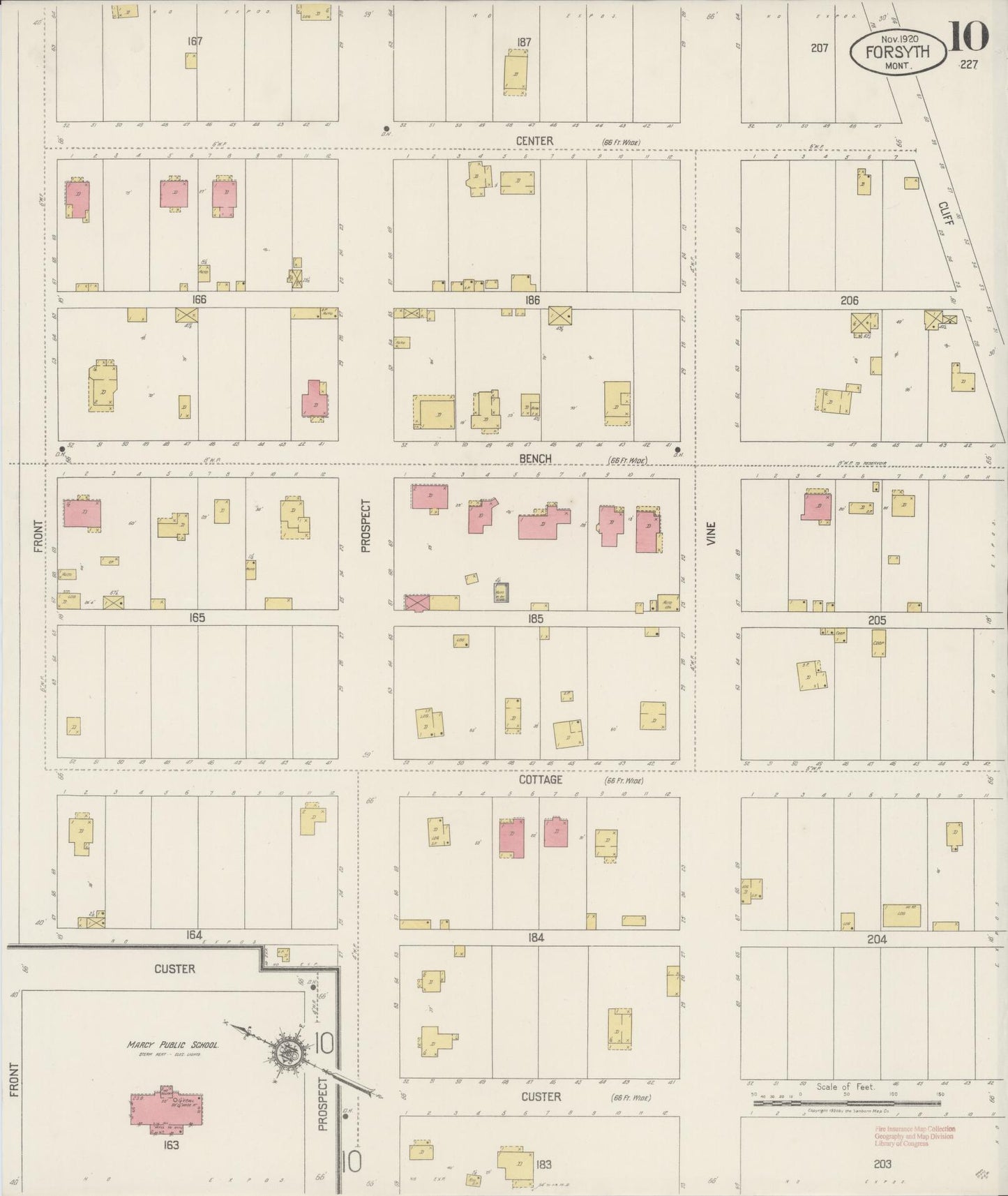 Sanborn Fire Insurance Map from Forsyth, Rosebud County, Montana (1920), Sheet #0010 - Complete Map Set gallery image, historic Sanborn map, vintage wall art, Montana Montana